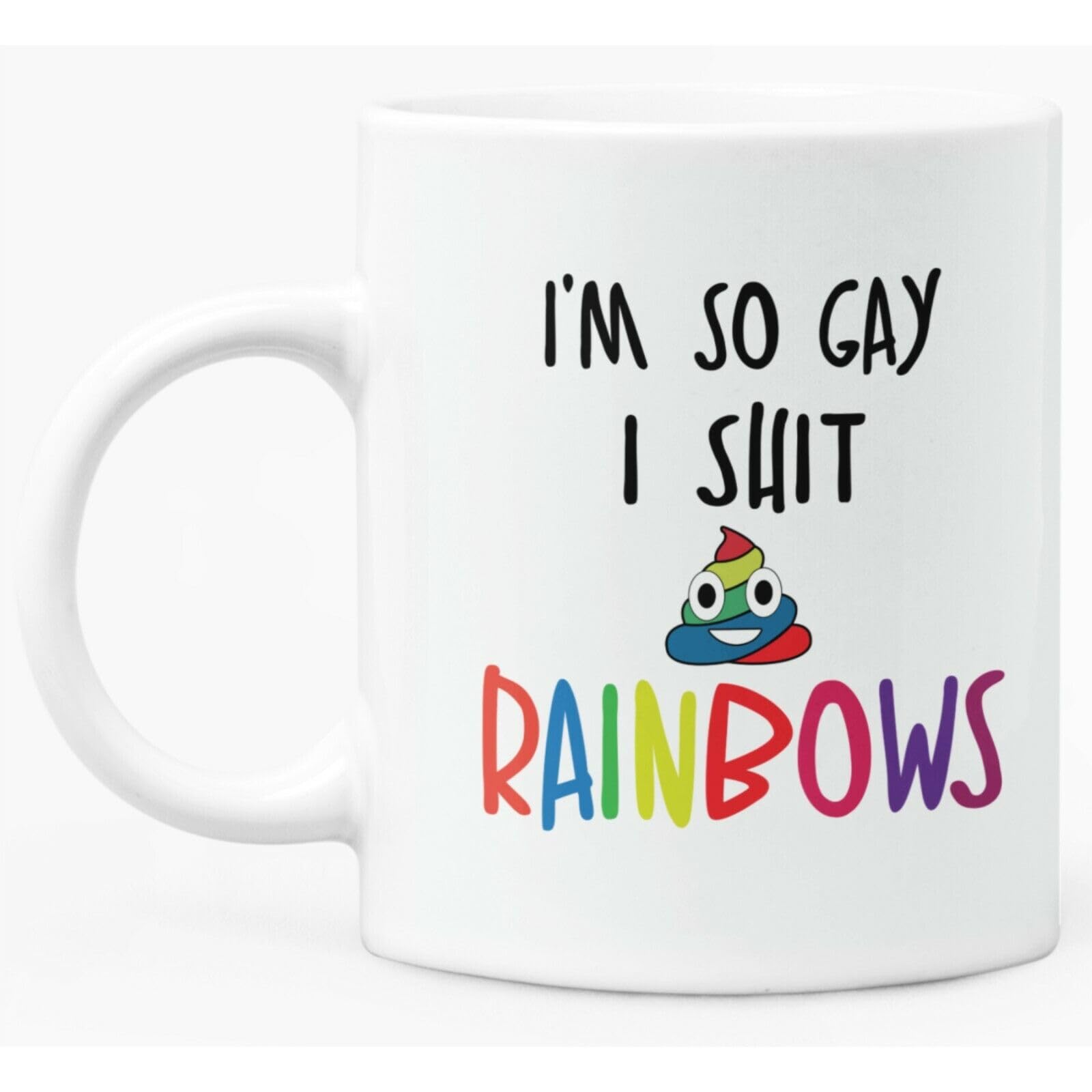 Funny Gay Pride Coffee Mug - 11oz White Ceramic Tea Cup with 'I Am So Gay' Print - 320ml LGBT Gift for Friends - Perfect for Pride Month, Office Use & Coffee Lovers