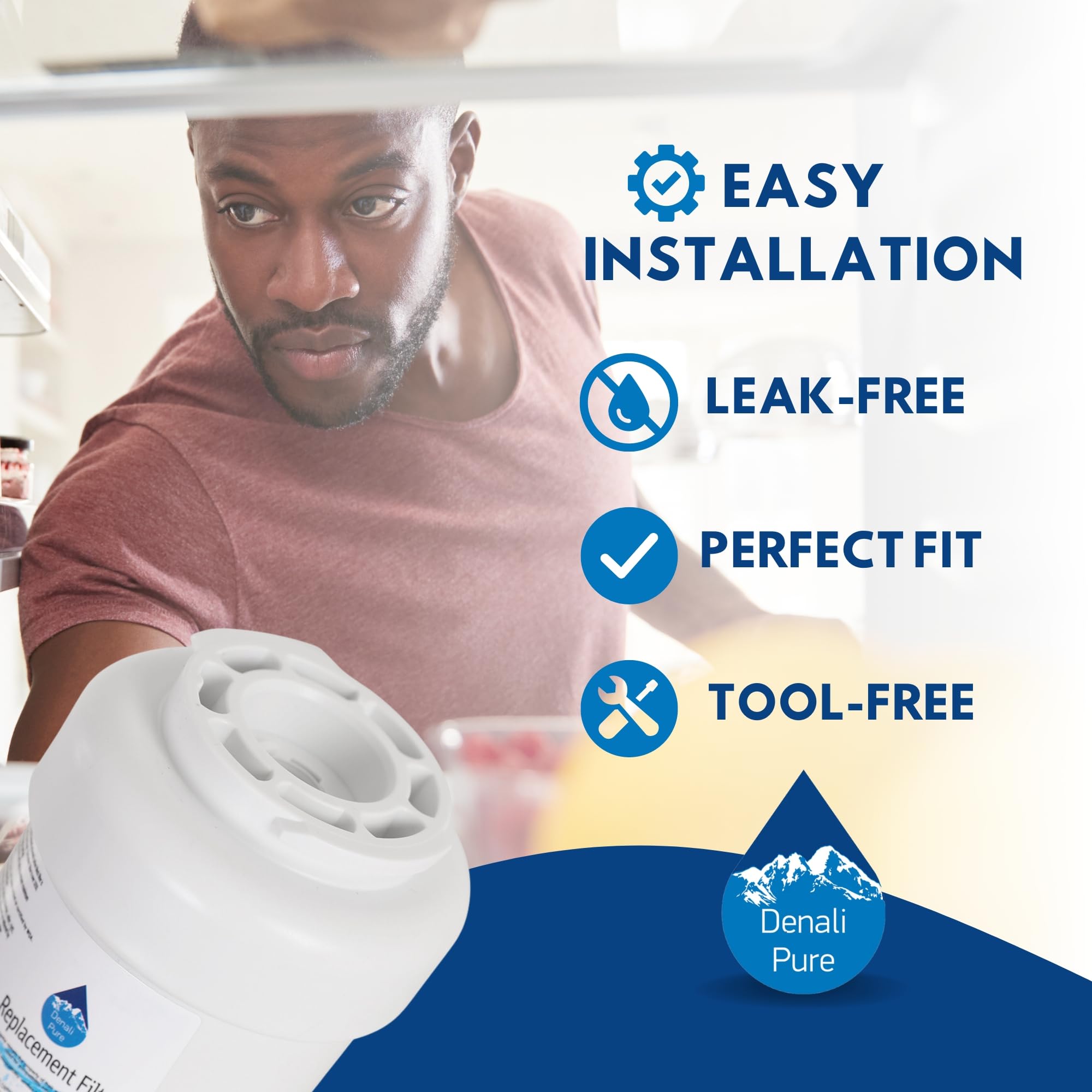 6-Pack GE GSHF6KGZBCWW Refrigerator Water Filter Replacement - Compatible with GE MWF & MWFP Fridge Filters | Pure Water for Drinking, Ice Maker & Coffee Machine