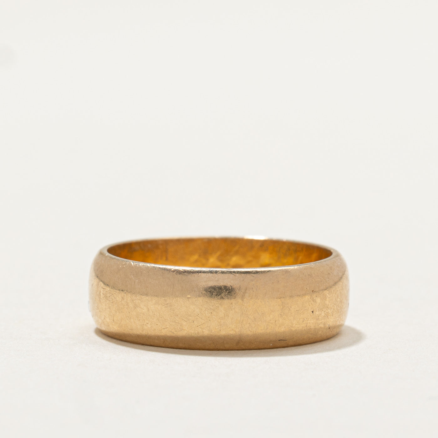 14K Yellow Gold Plain Wedding Band Ring for Women - 5.9mm Width, Size 6 - Perfect for Engagement, Anniversary, and Everyday Wear