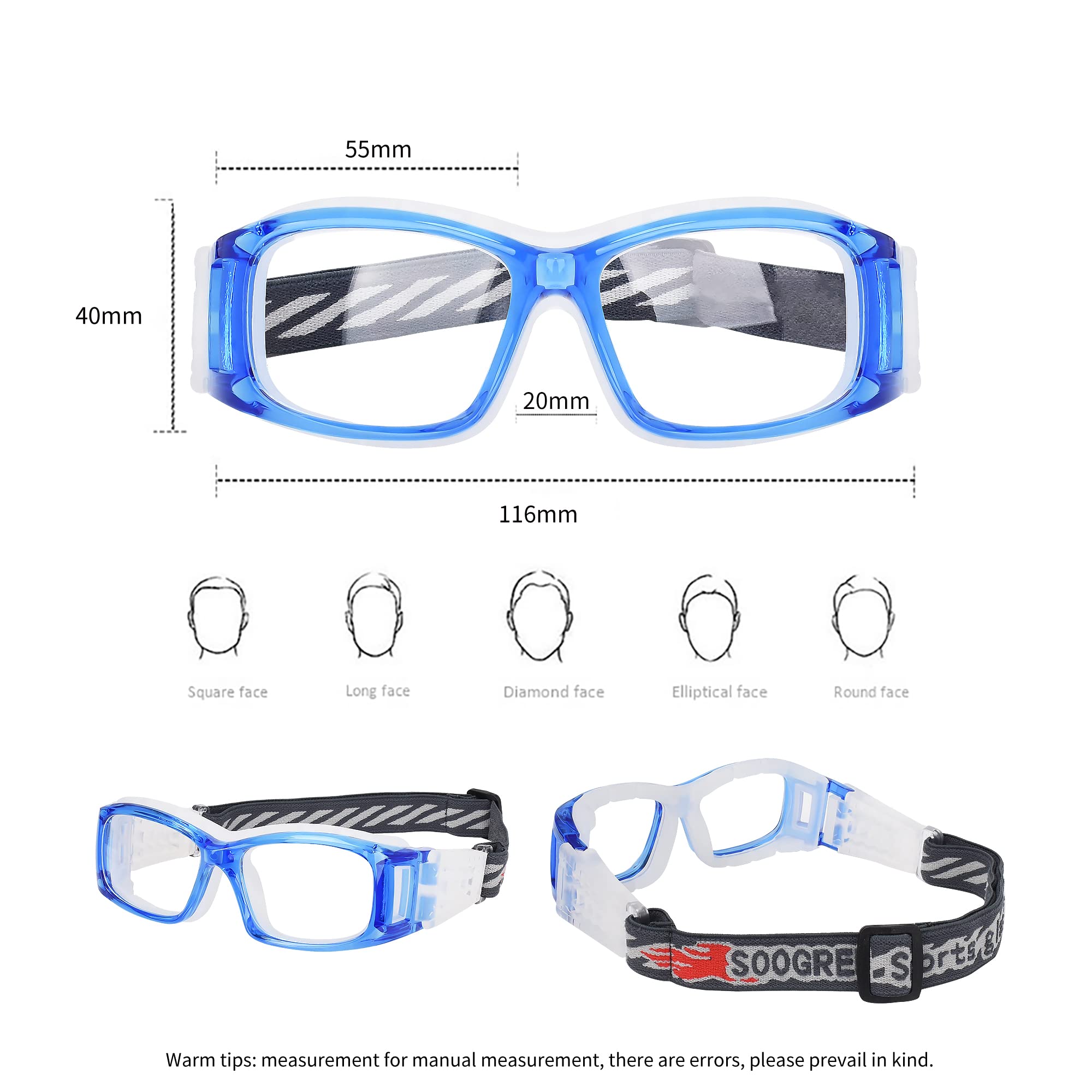Basketball Sports Goggles for Men - Protective Eyewear & Safety Glasses - Perfect for Indoor/Outdoor Games & Training