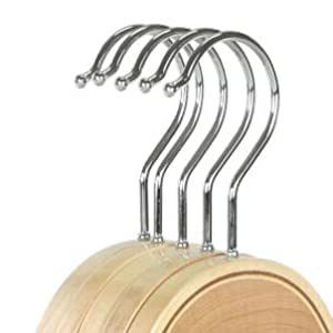 17 Inch Natural Wooden Hangers with Non-Slip Rubber Grips - Space Saving Clothes Hangers for Coats, Shirts, Dresses & T-Shirts (30 Pack) | Perfect for Closet Organization & Wardrobe Storage
