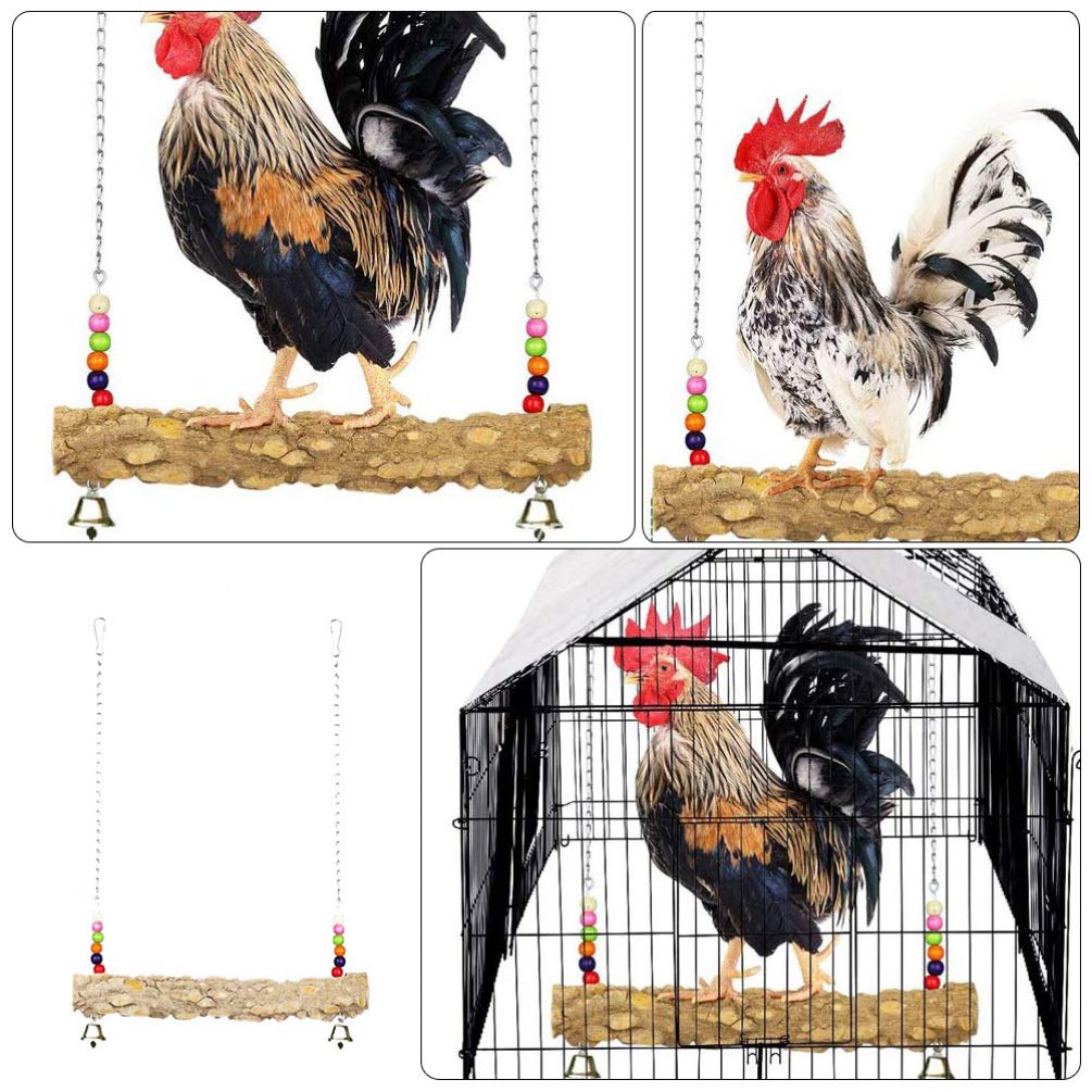 Balacoo Parrot Swing Toy - Chewable Bird Swing Stand for Parakeets, Cockatiels & Small Birds - Durable Indoor Pet Bird Toy for Biting & Play - Perfect for Birdcages & Aviaries - Great for Mental Stimulation & Exercise