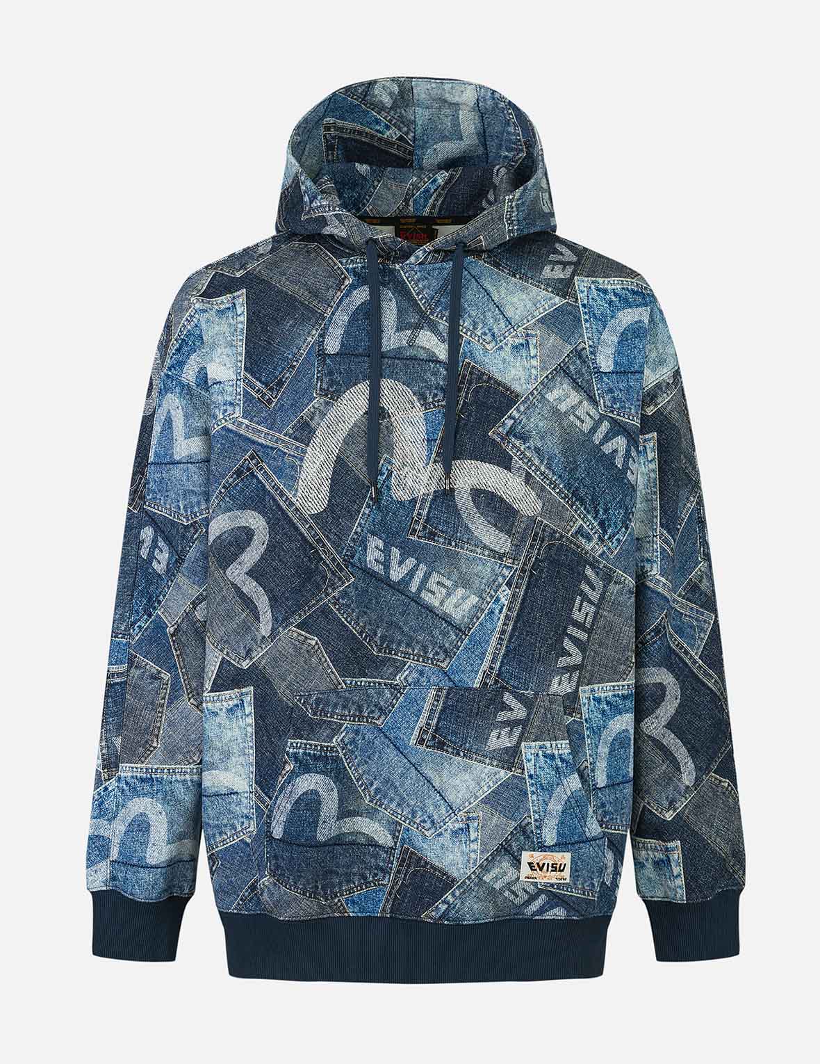 Stylish Allover Seagull Print Loose Fit Hoodie - Trendy Oversized Pocket Sweatshirt for Men & Women | Perfect for Casual Wear, Street Fashion & Outdoor Activities