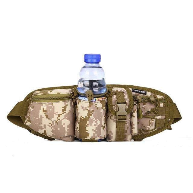 Tactical Waist Pack with Water Bottle Pouch - Durable Outdoor Belt Bag for Camping, Hiking, Hunting & Survival Gear - Perfect for Adventure Travel & Emergency Preparedness