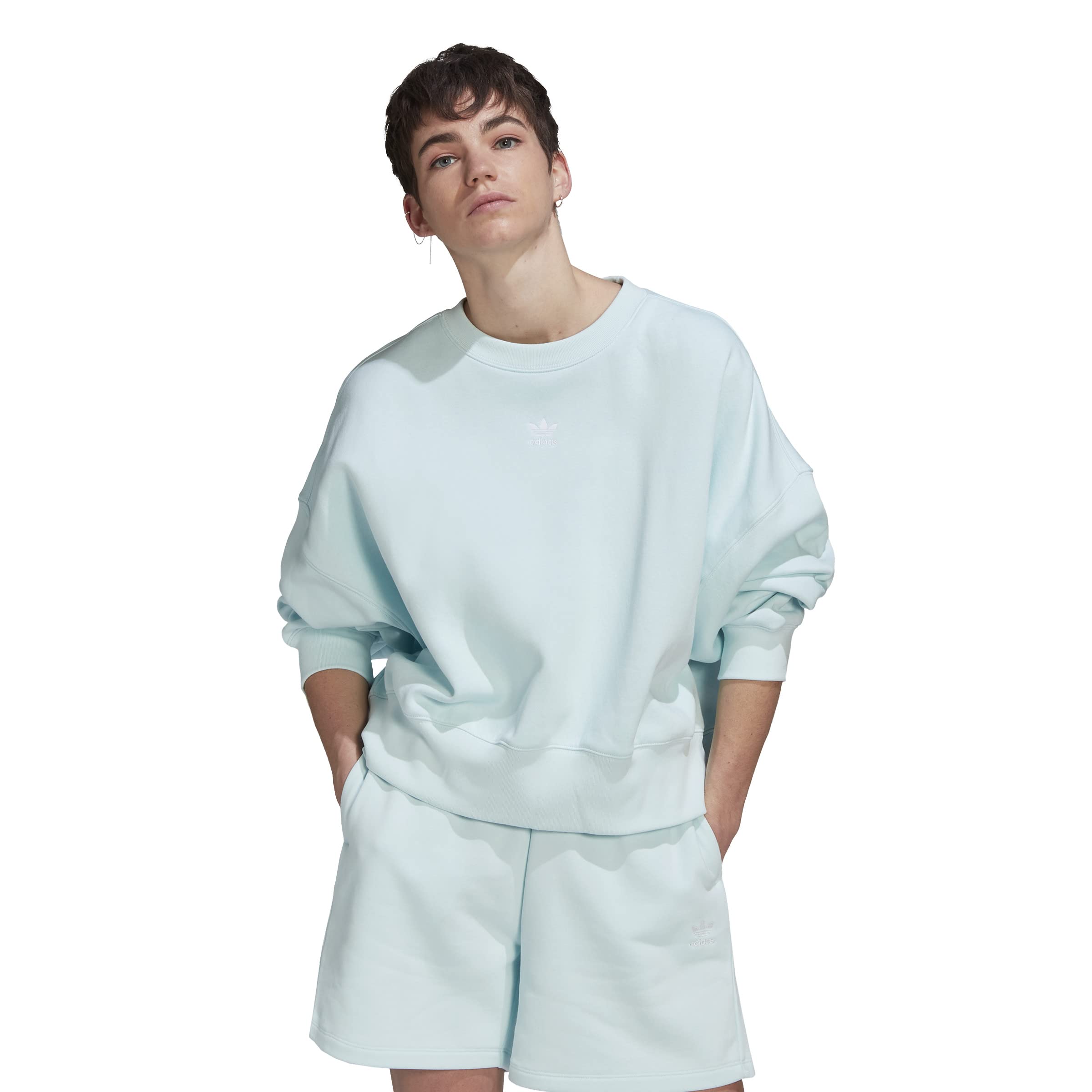 adidas Originals Women's Adicolor Essentials Fleece Sweatshirt | Cozy Pullover Hoodie for Casual Wear, Gym & Lounge | Soft Cotton Blend Fleece for Everyday Comfort