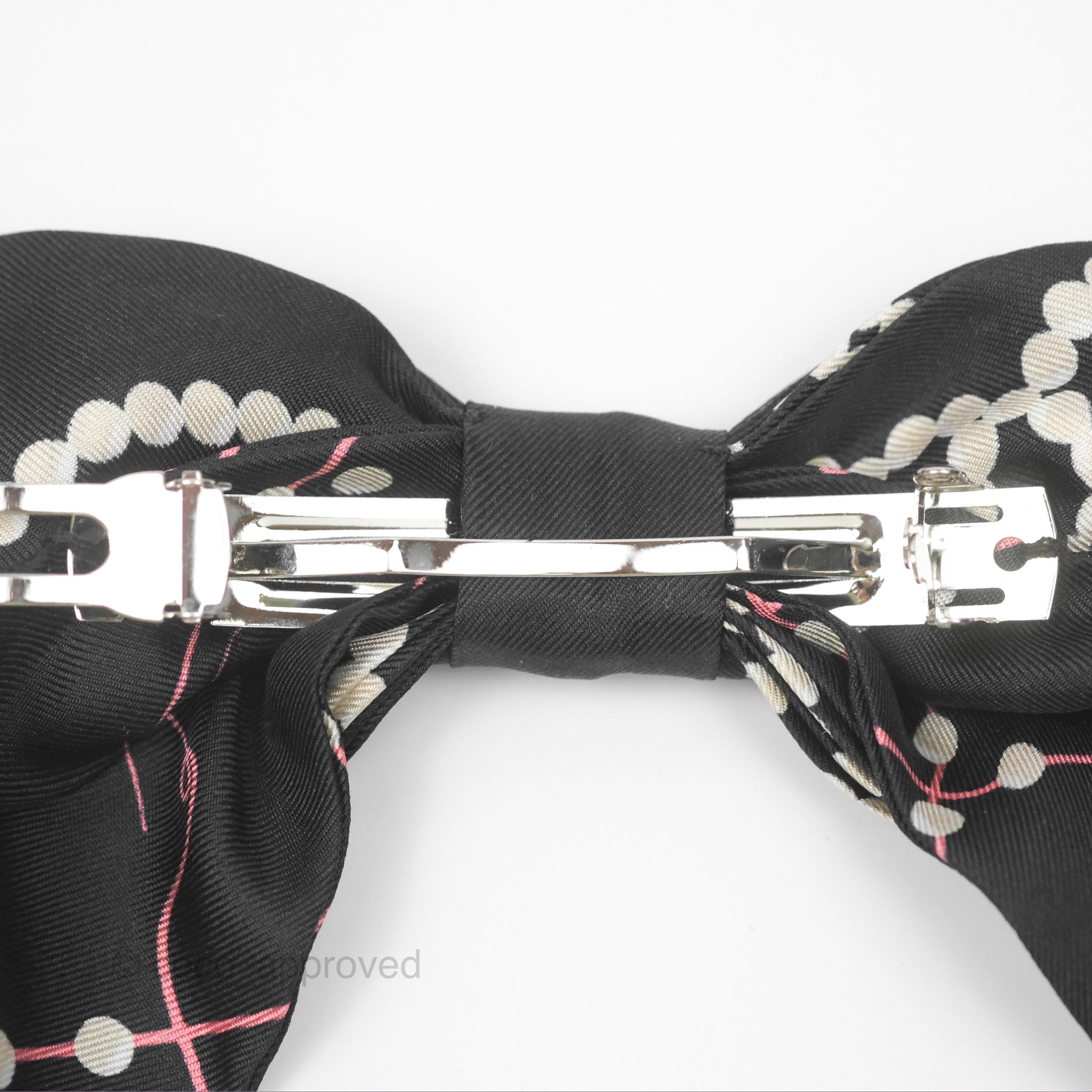 Chanel Black Silk Hair Bow - Elegant Hair Accessory for Women, Perfect for Weddings, Parties & Special Occasions