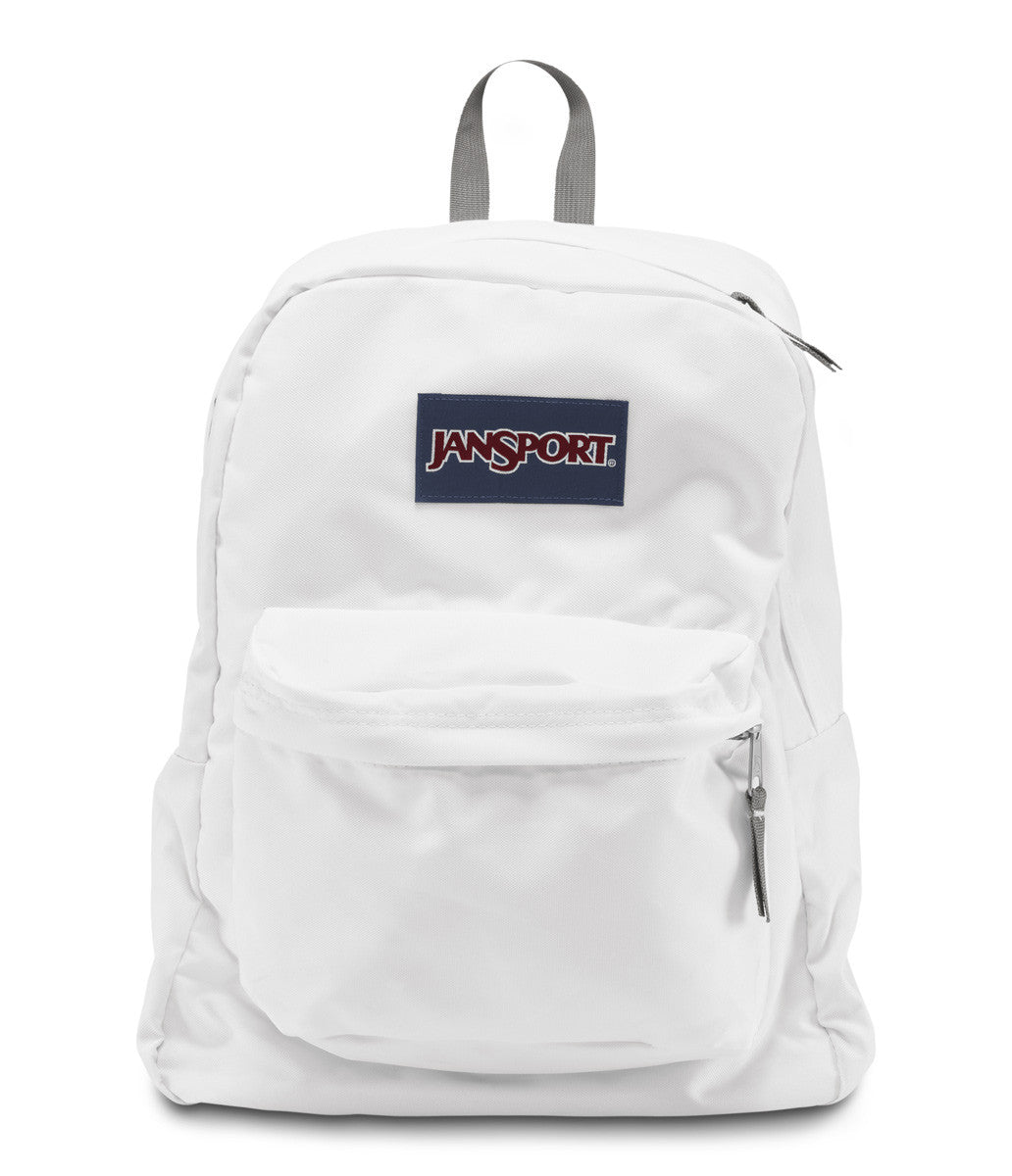 JanSport Superbreak Backpack - Lightweight Laptop Backpack for School & Travel, Durable Water-Resistant Material, Classic White Color - Perfect for College Students, Commuters & Everyday Use