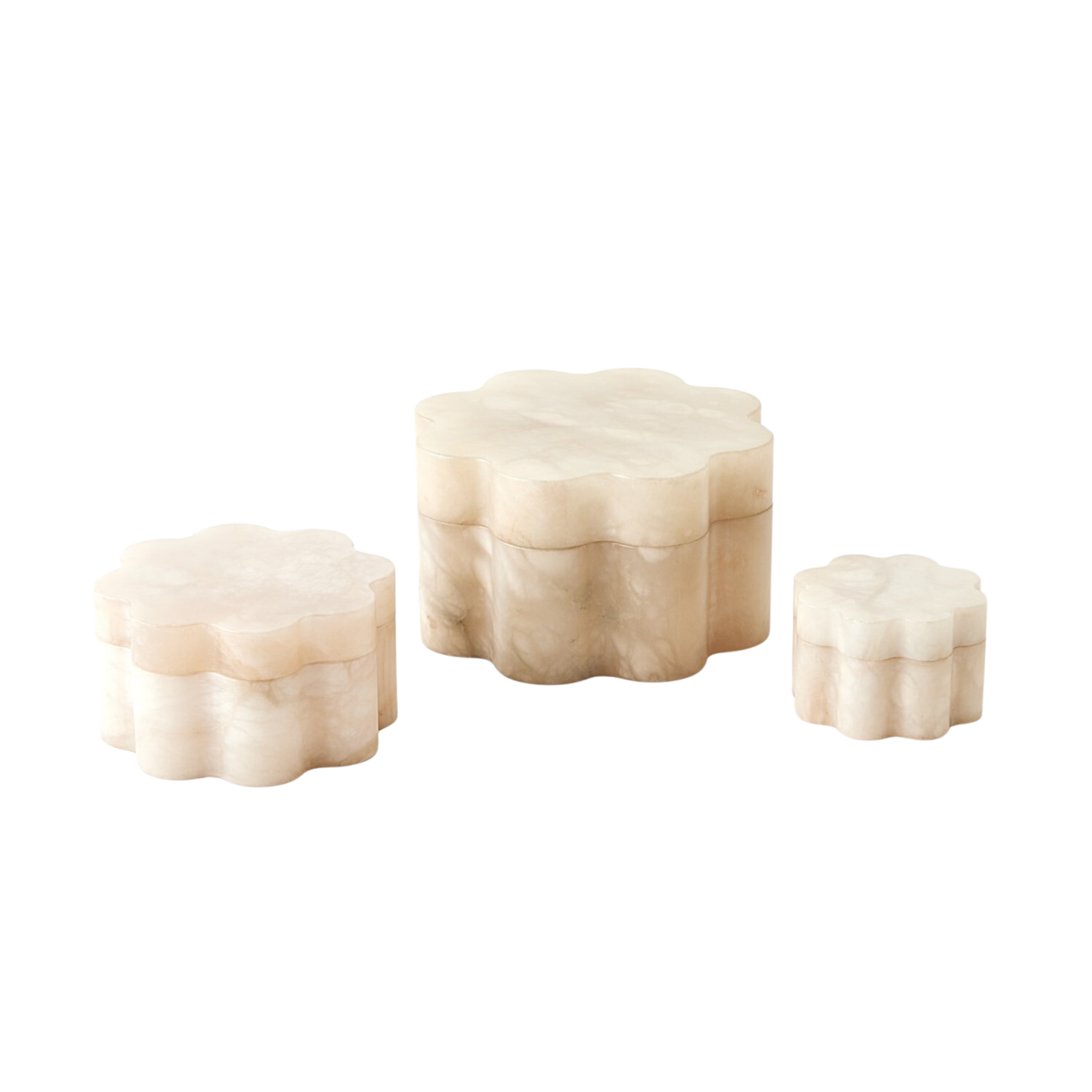 Premium Cumulus Alabaster Jewelry Boxes - Elegant Storage for Rings, Necklaces & Keepsakes | Perfect for Home Decor, Wedding Gifts & Luxury Organizers