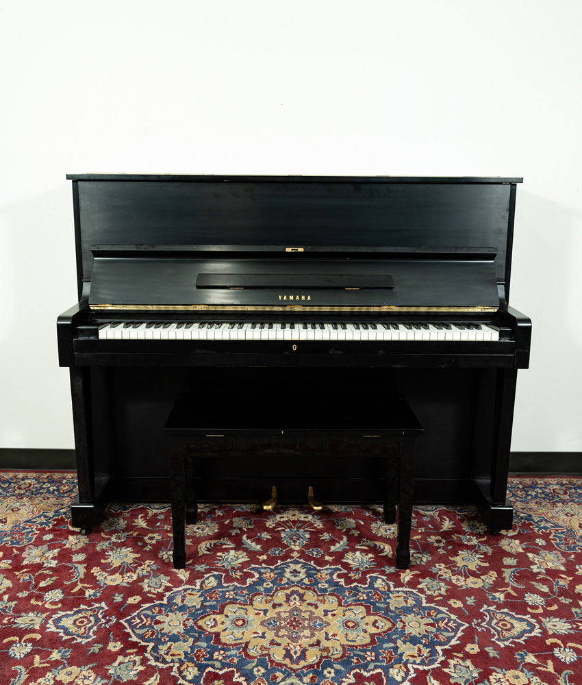 Vintage 1972 Yamaha U1 Upright Piano in Satin Ebony - Serial D1372462 | Used Professional Piano for Home, Studio & Music School | Classic Japanese Craftsmanship