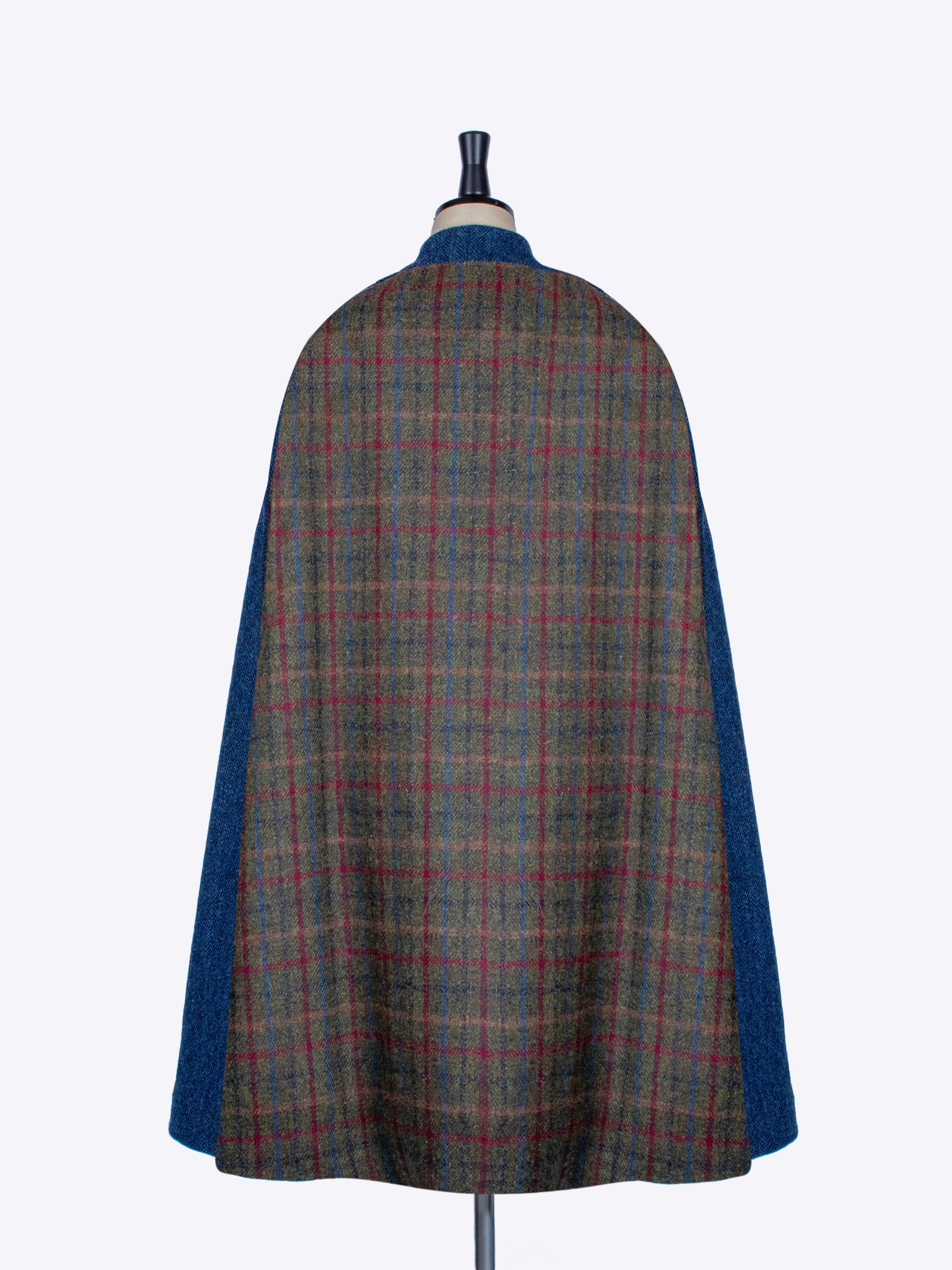 Stylish Long Cape Coat for Women - Green & Navy Blue Colors | Perfect for Fall Fashion, Outdoor Events & Evening Wear