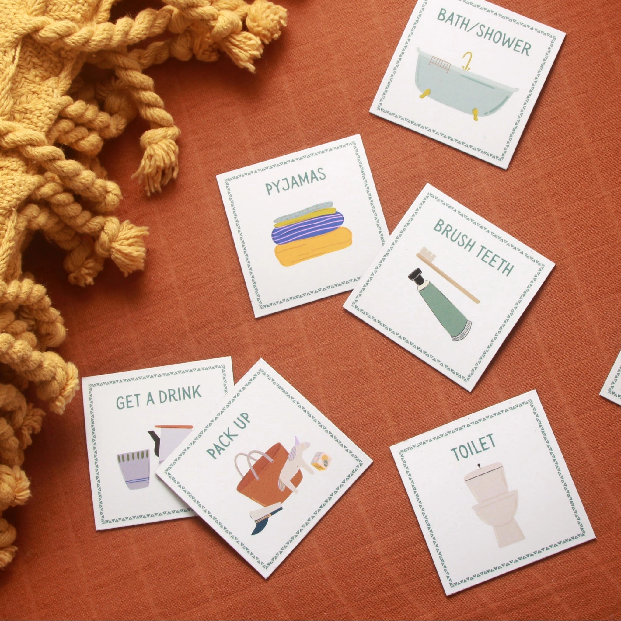 Creative Sprout Magnetic Morning & Evening Routine Cards - 20 Pack for Kids' Daily Schedule & Chore Organization - Perfect for Home, School & Travel