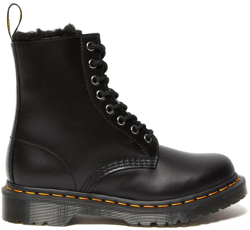 1460 Serena Faux Fur Lined Boots for Women - Warm Winter Leather Ankle Boots with Synthetic Fur, Comfortable & Stylish - Perfect for Cold Weather, Snow Days & Outdoor Activities