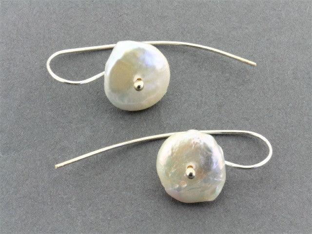 Pearl Button Earrings for Women - Elegant Stud Earrings with Pearl Accents - Perfect for Weddings, Parties & Everyday Wear