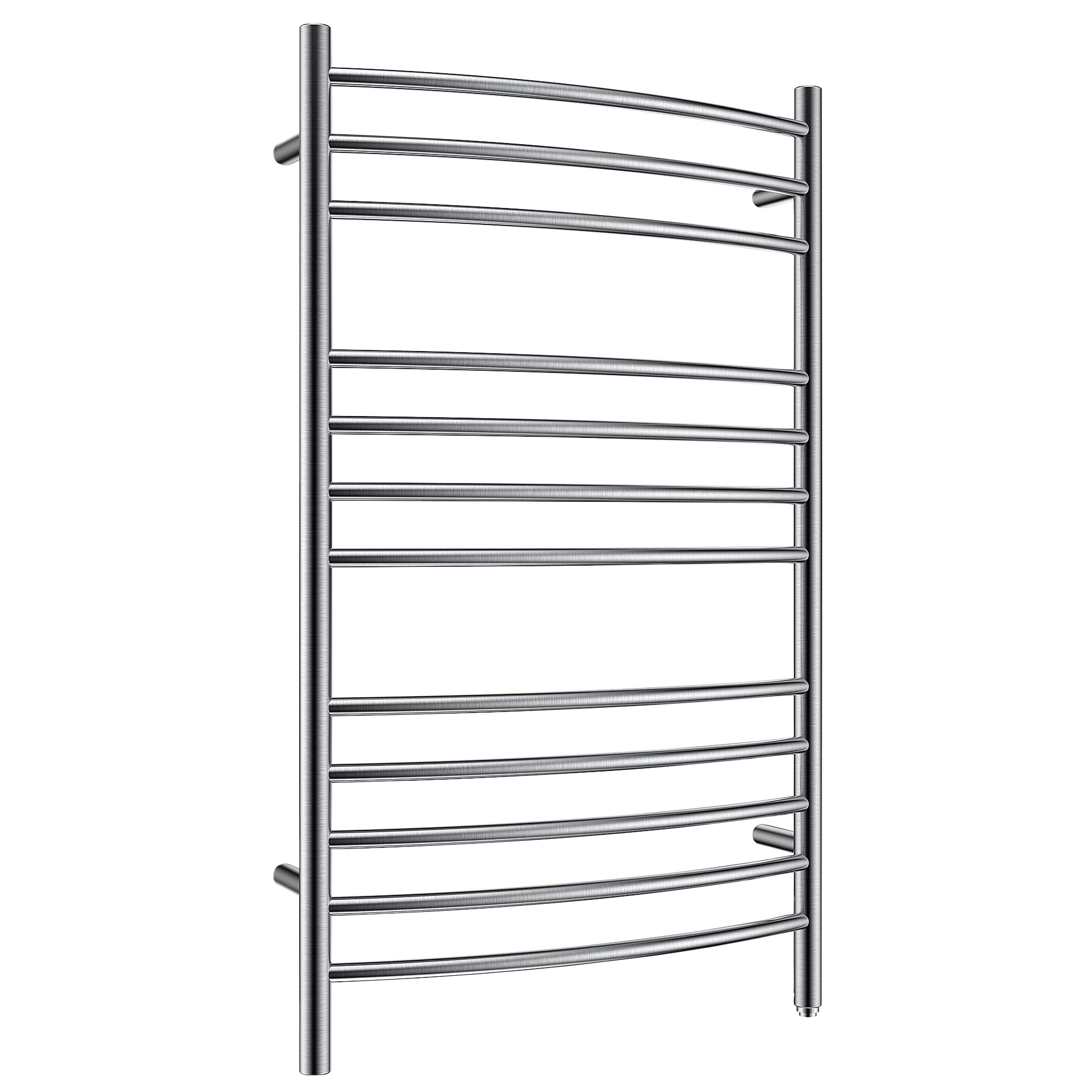 HEATGENE Electric Towel Warmer - Wall Mounted Heated Towel Rack with Plug-in/Hardwired Options, Brushed Stainless Steel - Perfect for Bathrooms, Spas & Luxury Home Use