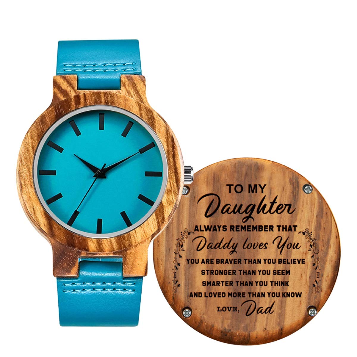 Personalized Wood Watch for Wife - Engraved Anniversary Gift for Her - Perfect for Christmas & Birthdays