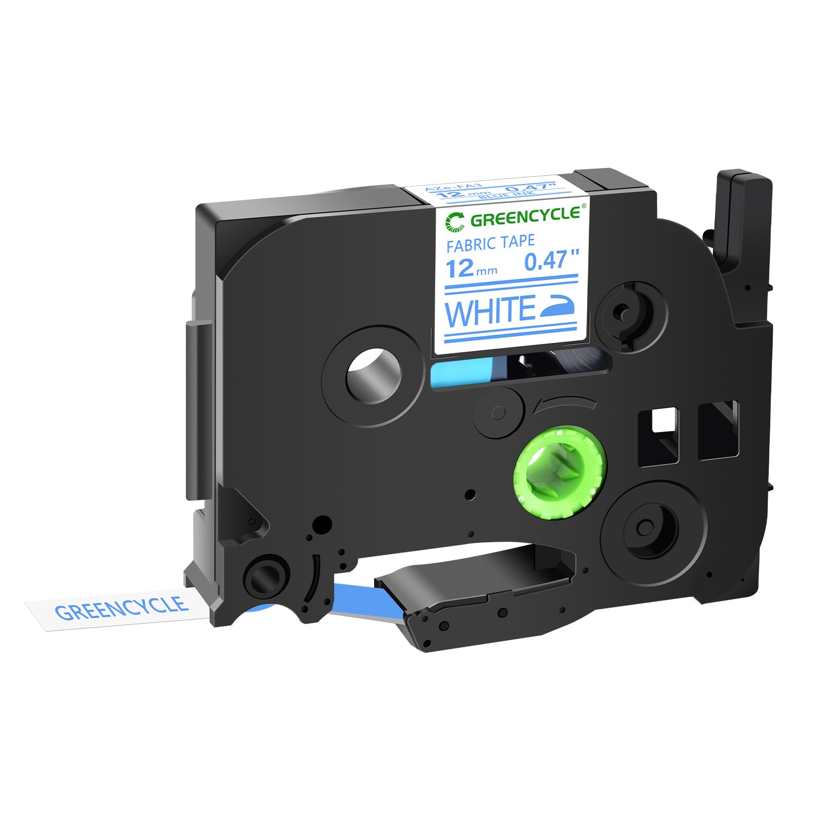GREENCYCLE 20-Pack Iron-On Fabric Label Tapes for Brother TZe-FA3 Label Makers - 1/2