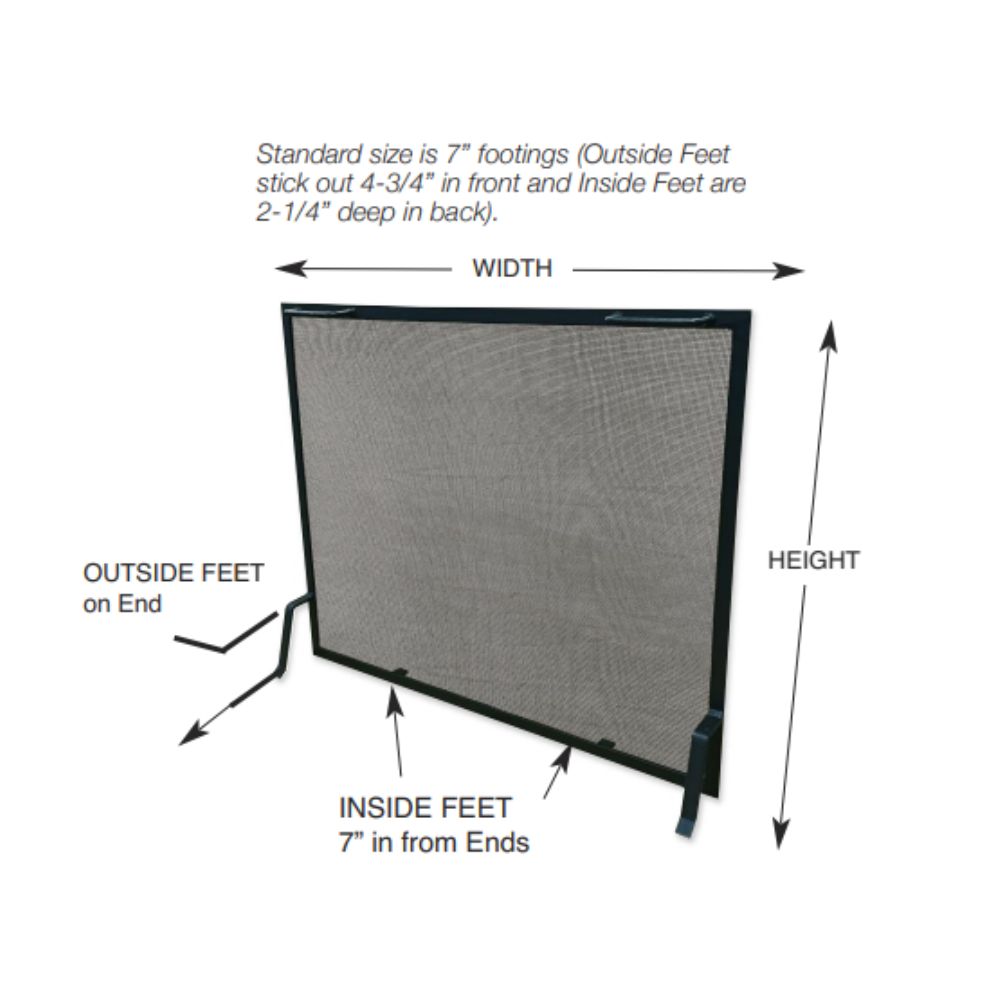 Modern Blaze Double Frame Steel Fireplace Screen - Heavy Duty Spark Guard for Indoor Fireplaces - Perfect for Living Room, Bedroom & Home Decor Safety
