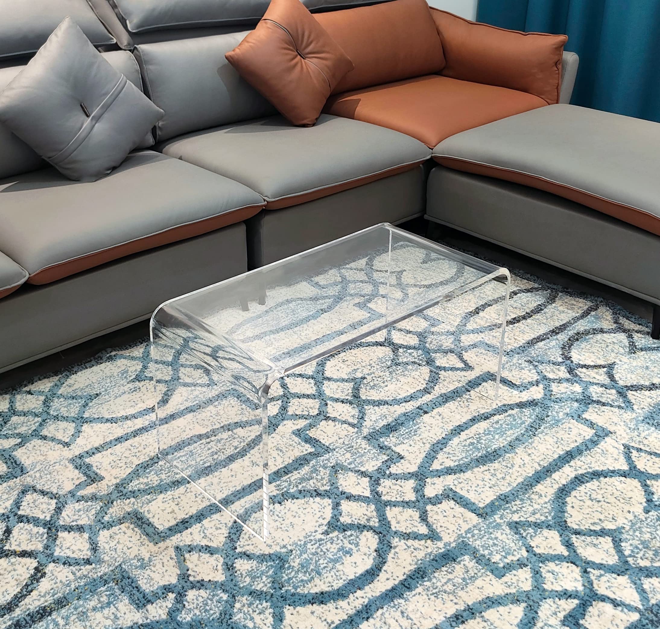 Modern Clear Acrylic Coffee Table - 32