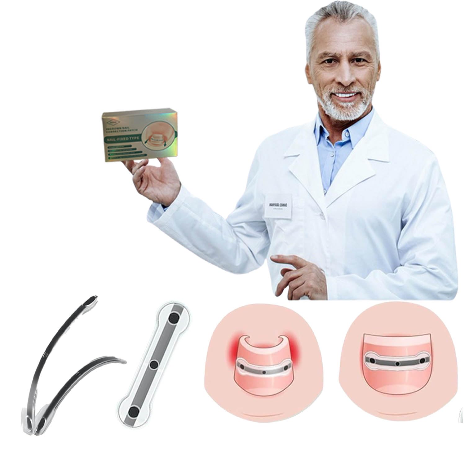Ingrown Toenail Corrector & Removal Kit - Professional At-Home Treatment for Ingrown Toenails, Titanium Alloy Nail Repair Tools for Men & Women - Pain Relief & Curved Nail Correction for Daily Comfort & Foot Care