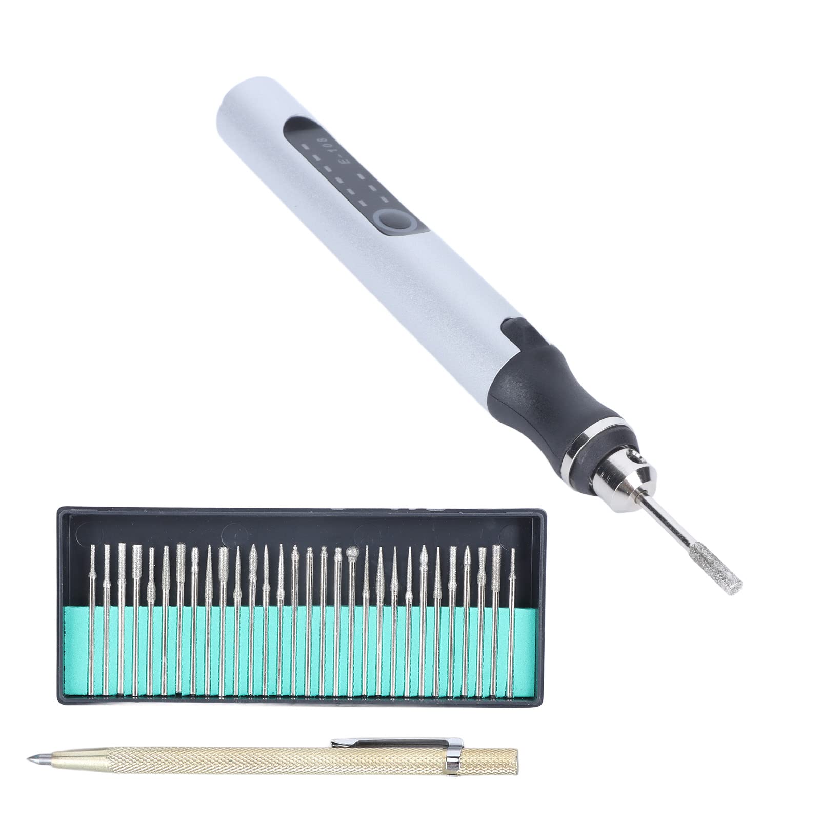 Electric Engraving Pen with USB Charging - High Precision Engraving Tool for Glass, Jewelry, Metal & Wood (Silver) | Perfect for DIY Crafts, Personalized Gifts & Home Decor Projects