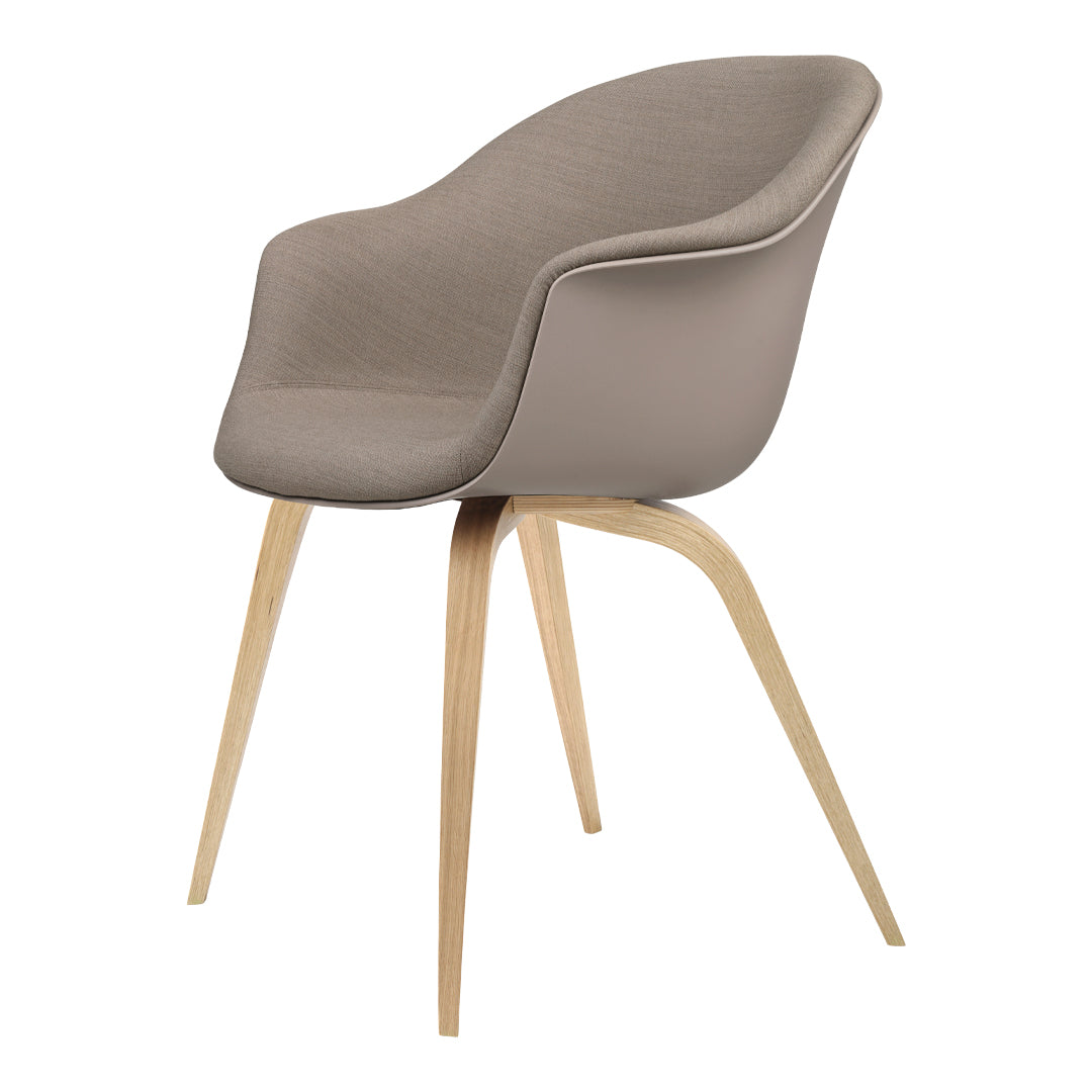 Bat Dining Chair - Modern Upholstered Seat with Sturdy Oak Wood Base - Perfect for Kitchen, Dining Room & Home Office