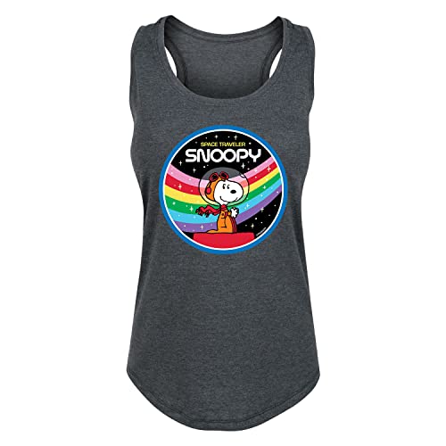 Snoopy Space Badge - Heather Charcoal