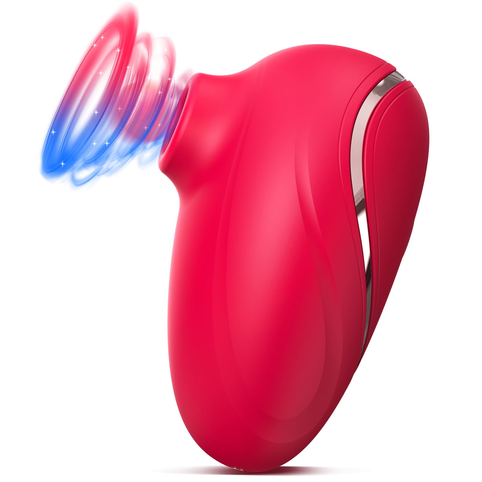Rose Clitoral Suction Vibrator for Women - 6 Powerful Vibration Modes, Wide Opening Sucker for Nipple & Clit Stimulation, Mini Sex Toy for Couples & Solo Play (Rose Red) - Perfect for Sensual Massage, Foreplay & Intimate Moments