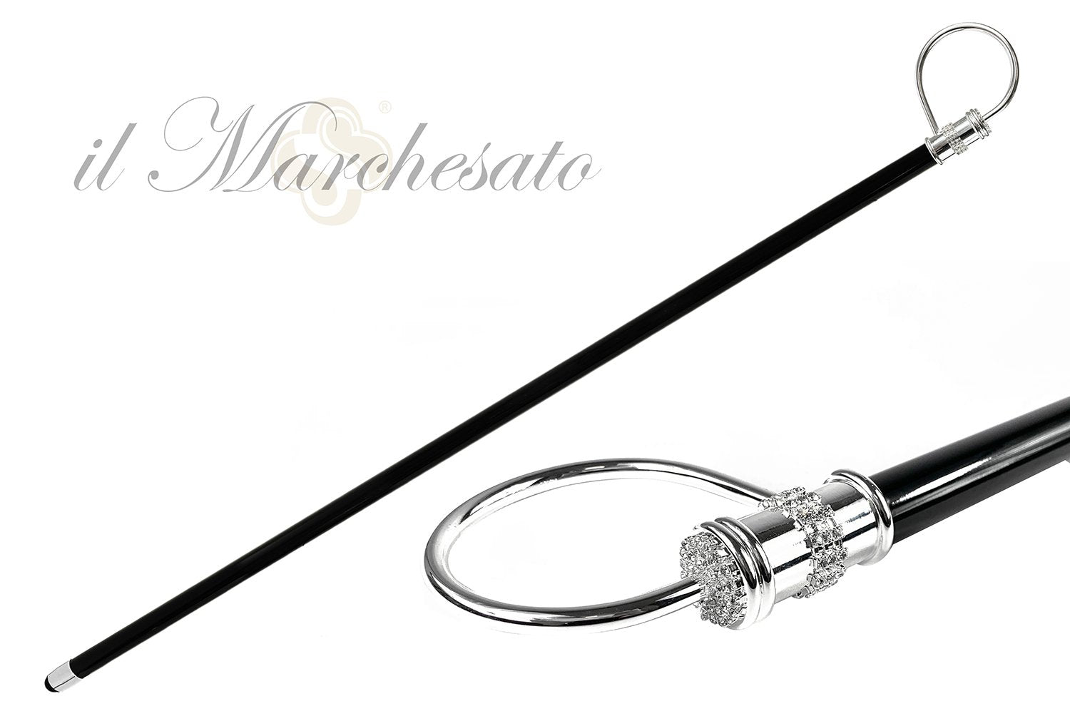 Antique Silver-Plated Walking Cane - Elegant Collectible Cane for Men & Women - Perfect for Vintage Fashion, Costume Parties & Formal Events