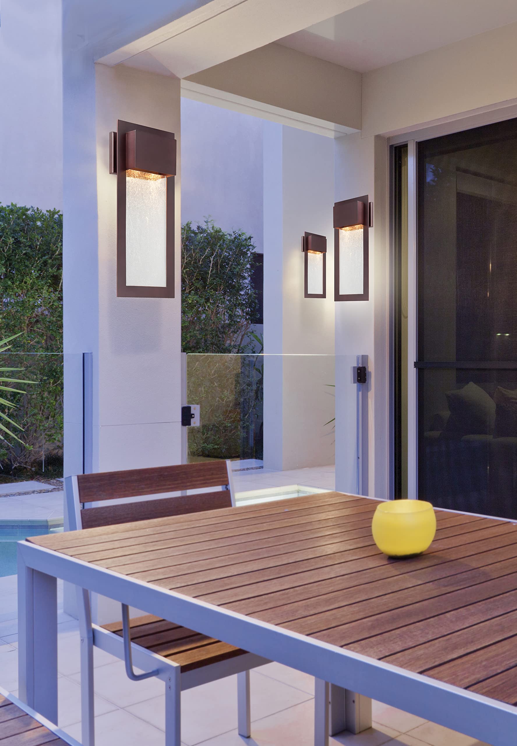 Minka Lavery 72383-246 Westgate Modern Outdoor Wall Light - 2-Light Exterior Wall Lantern, 70W Halogen, Alder Bronze Finish - Perfect for Porch, Patio, Garden & Entryway Lighting