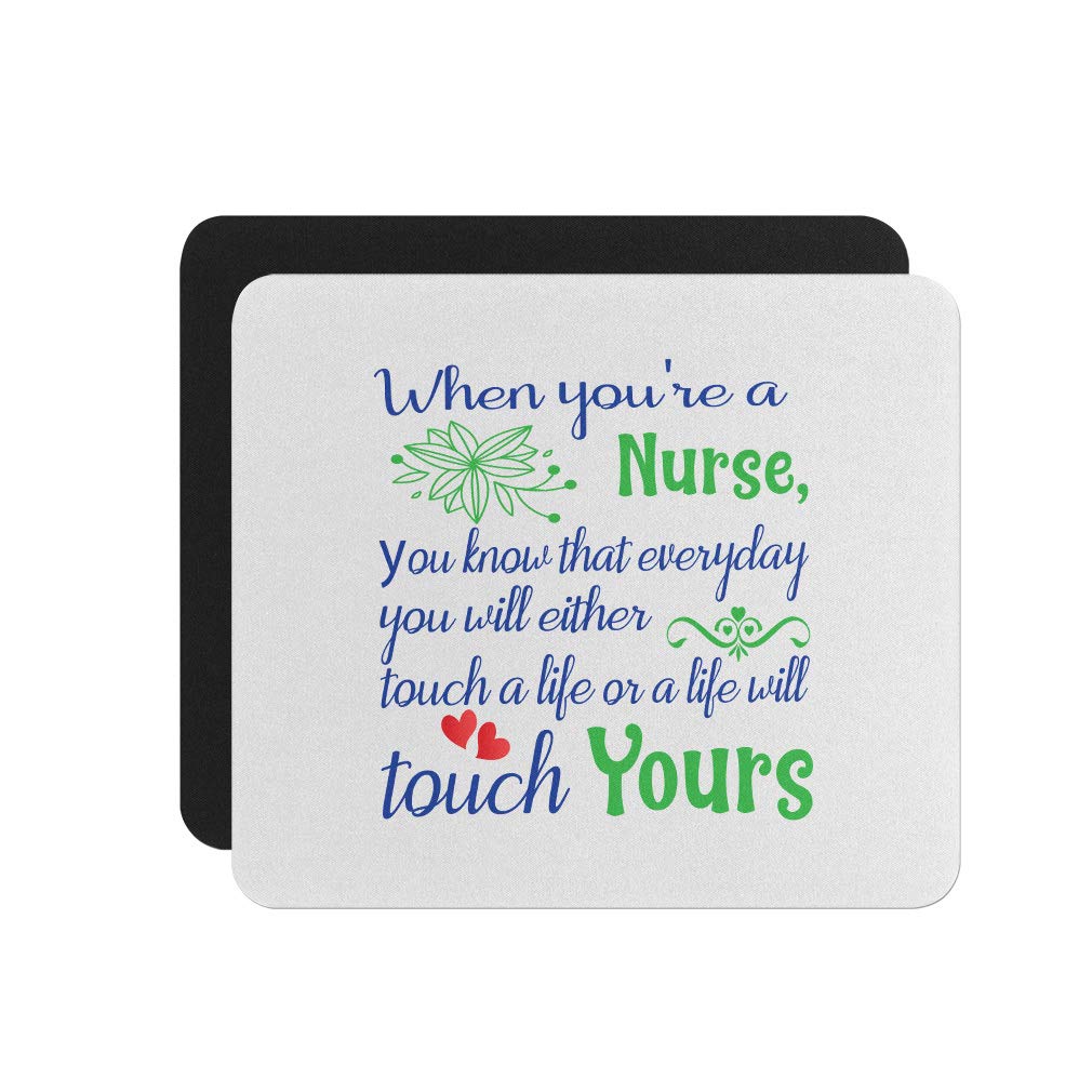 Nurse-Themed Neoprene Mouse Pad - Non-Slip Office Desk Mat for Computers & Laptops - Perfect Gift for Nurses, Medical Professionals & Healthcare Workers