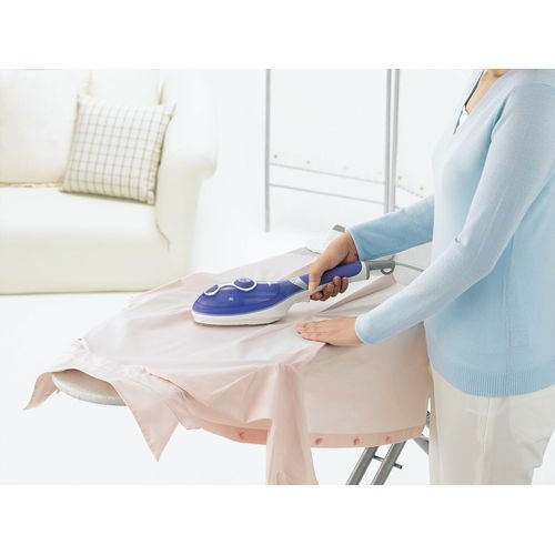 Twinbird SA-408BL Compact Travel Handheld Iron & Garment Steamer - Perfect for Wrinkle-Free Clothes at Home, Office, and Travel
