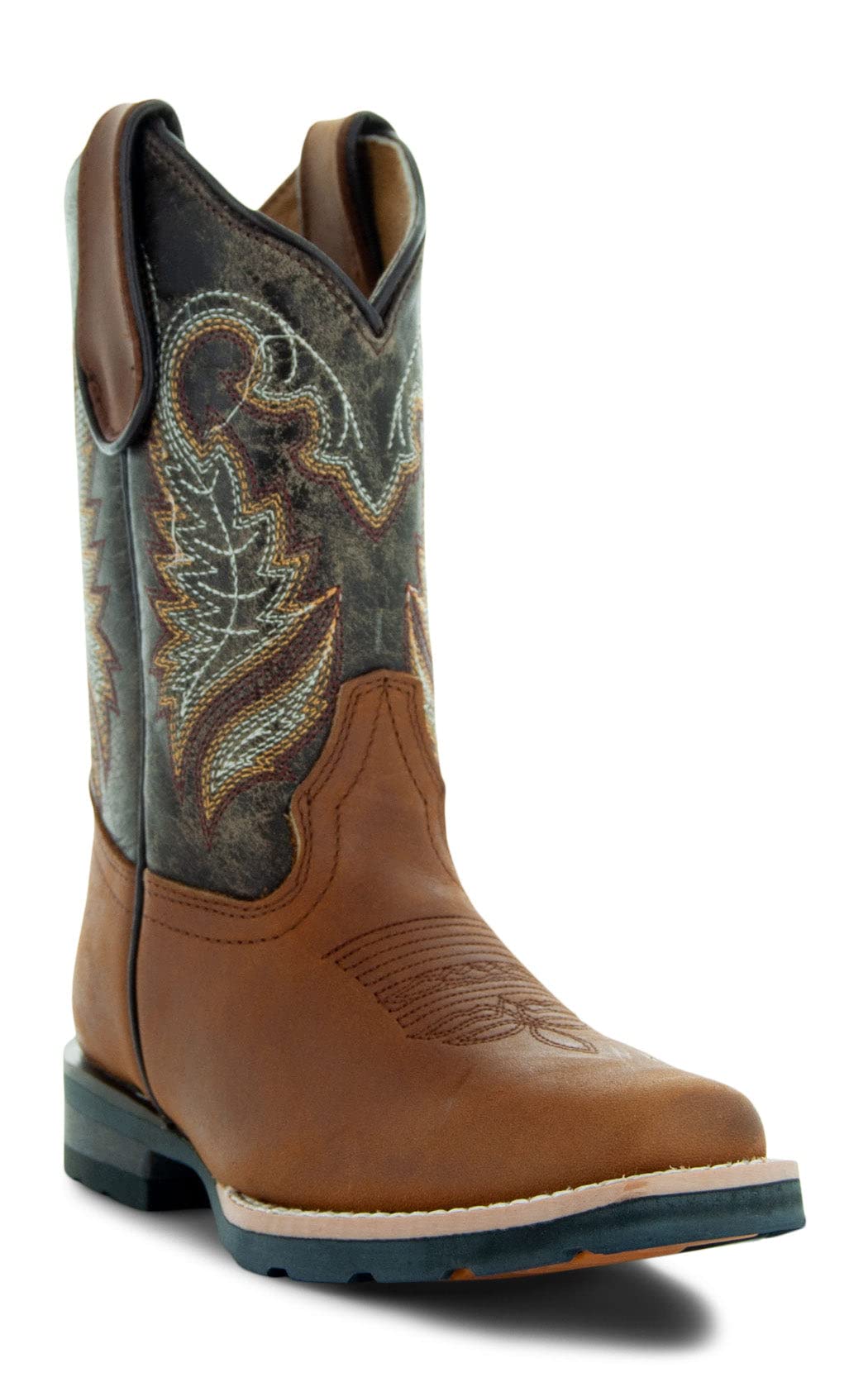 Authentic Leather Kids Cowboy Boots - Square Toe Western Boots for Toddlers & Children | K4003 (Miel) | Perfect for Rodeos, Parties & Country Style Outfits