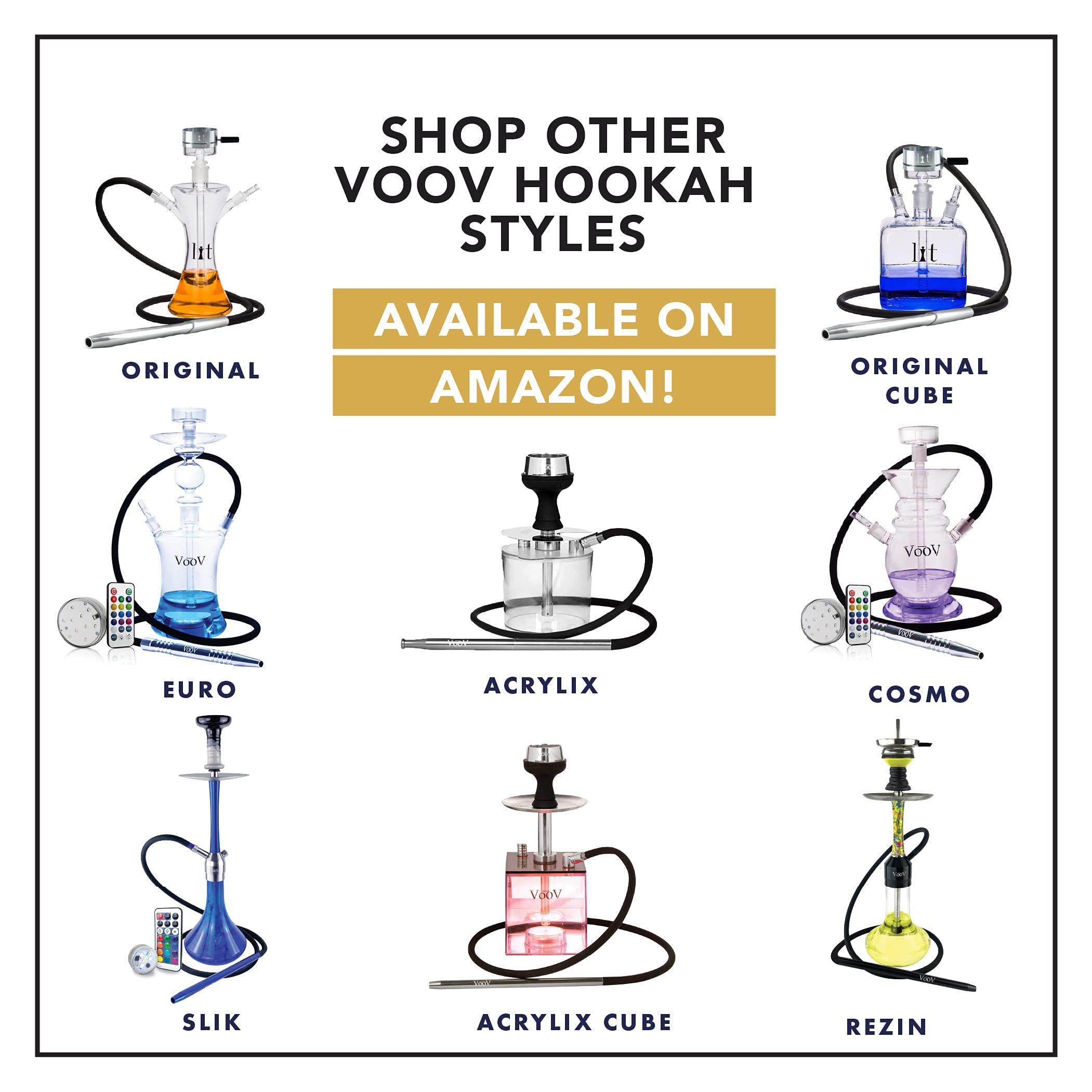 Premium VooV Lit All Glass Hookah Set - 14 Inch Frosted Glass Hookah Pipe with Silicone Hose & Modern Design for Smooth Smoking | Perfect for Home Parties, Lounges & Relaxation Sessions