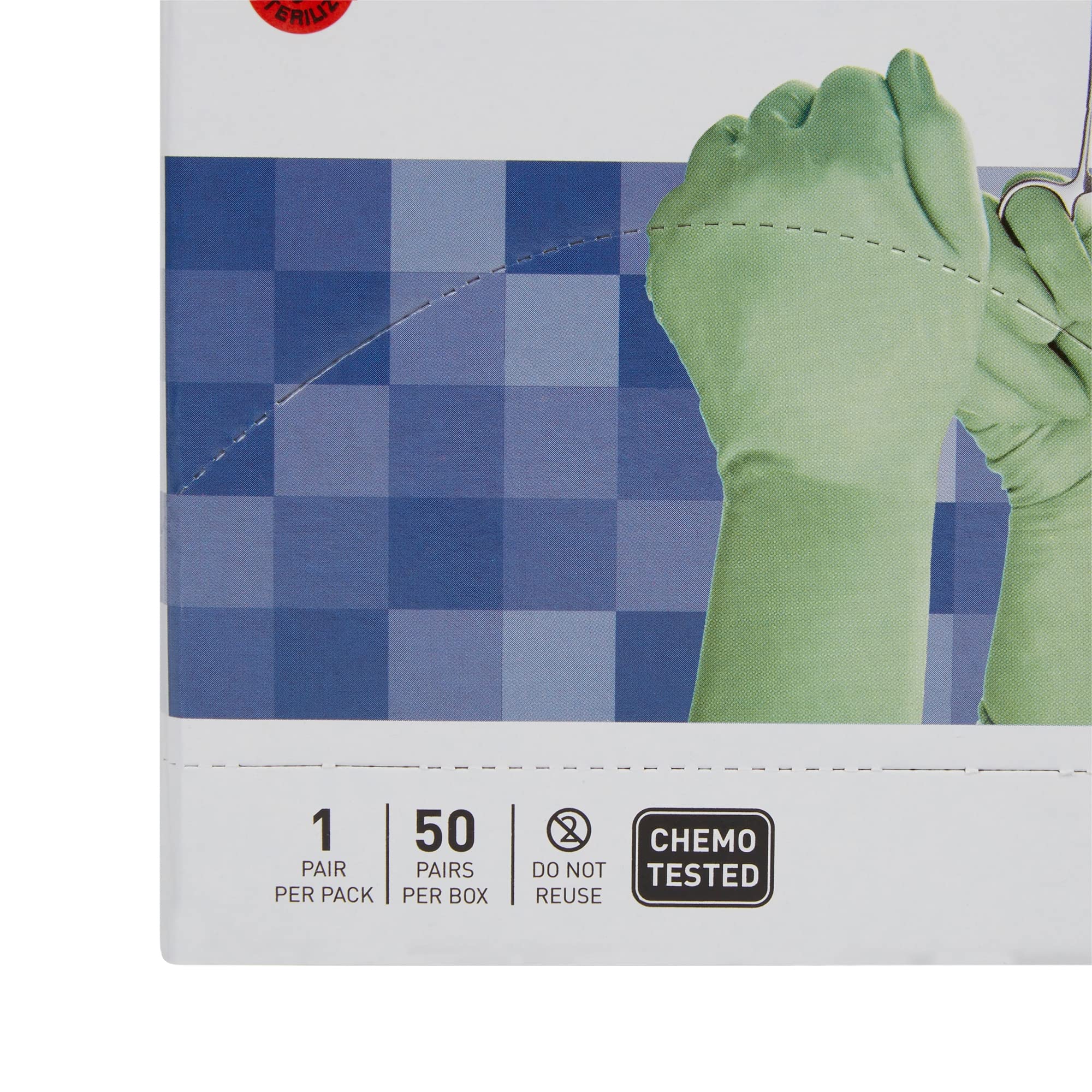 McKesson Perry Synthetic Surgical Gloves [50 Pairs] - Sterile Polyisoprene Disposable Powder-Free Medical Exam Gloves | Chemo Tested, Size 6.5, Green | Ideal for Healthcare Professionals, Dental Clinics & Laboratory Use