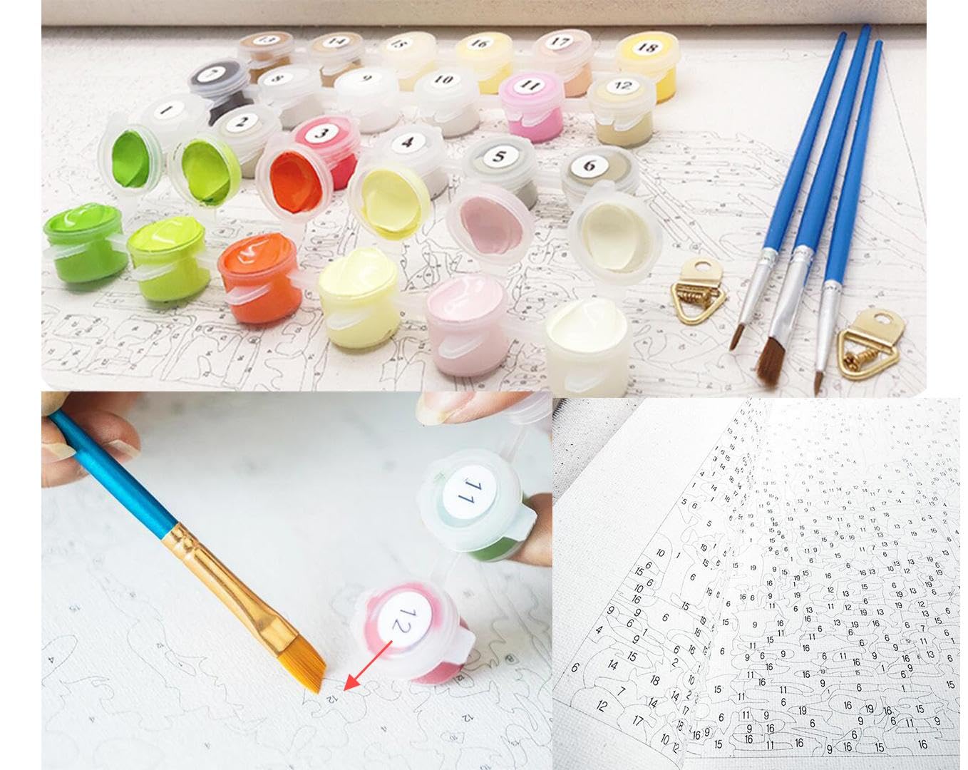 CaptainCrafts DIY Paint by Numbers Kit - 16x20 Inch Floral Oil Painting with Frame for Adults, Home Wall Decor | Perfect Gift for Relaxation & Stress Relief | Living Room, Bedroom, Office Artwork