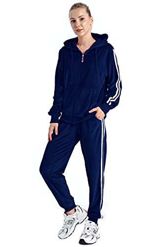 Yasumond Women's Velour Tracksuit Set - Soft 2-Piece Jogging Outfit with Comfortable Joggers & Sweatshirt | Perfect for Gym, Lounge & Casual Wear
