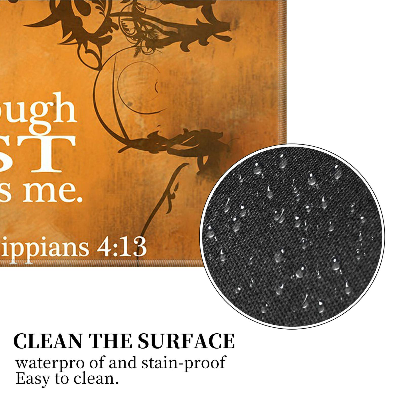 Large Gaming Mouse Pad with Stitched Edge - Extended Desk Mat for Keyboard & Mouse | Inspirational 'I Can Do All Things Through Christ' Quote | Perfect for PC, Laptop, Office & Home Decor | Non-Slip Base & Spill-Proof Coaster Included | Ideal for Gaming, Work & Study Sessions
