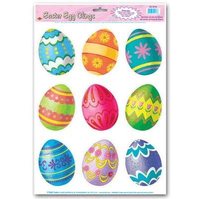 96 Pack Easter Egg Window Clings - Colorful Spring Decals for Glass, Doors & Windows - Perfect for Easter Decorations, Classroom Activities & Home Party Decor