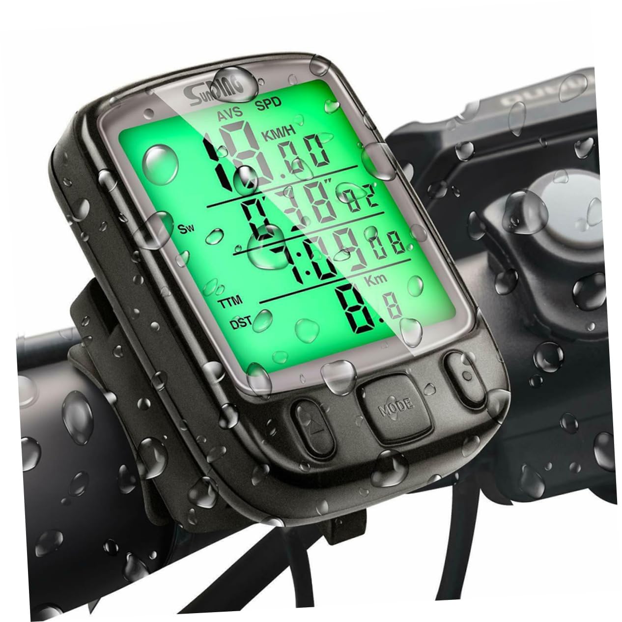 2 Sets Bike Speedometer with Stopwatch - Waterproof Cycling Computer for Bicycle, Exercise Bike & Kayak - Track Speed, Distance & Time - Ideal for Outdoor Sports & Fitness Training
