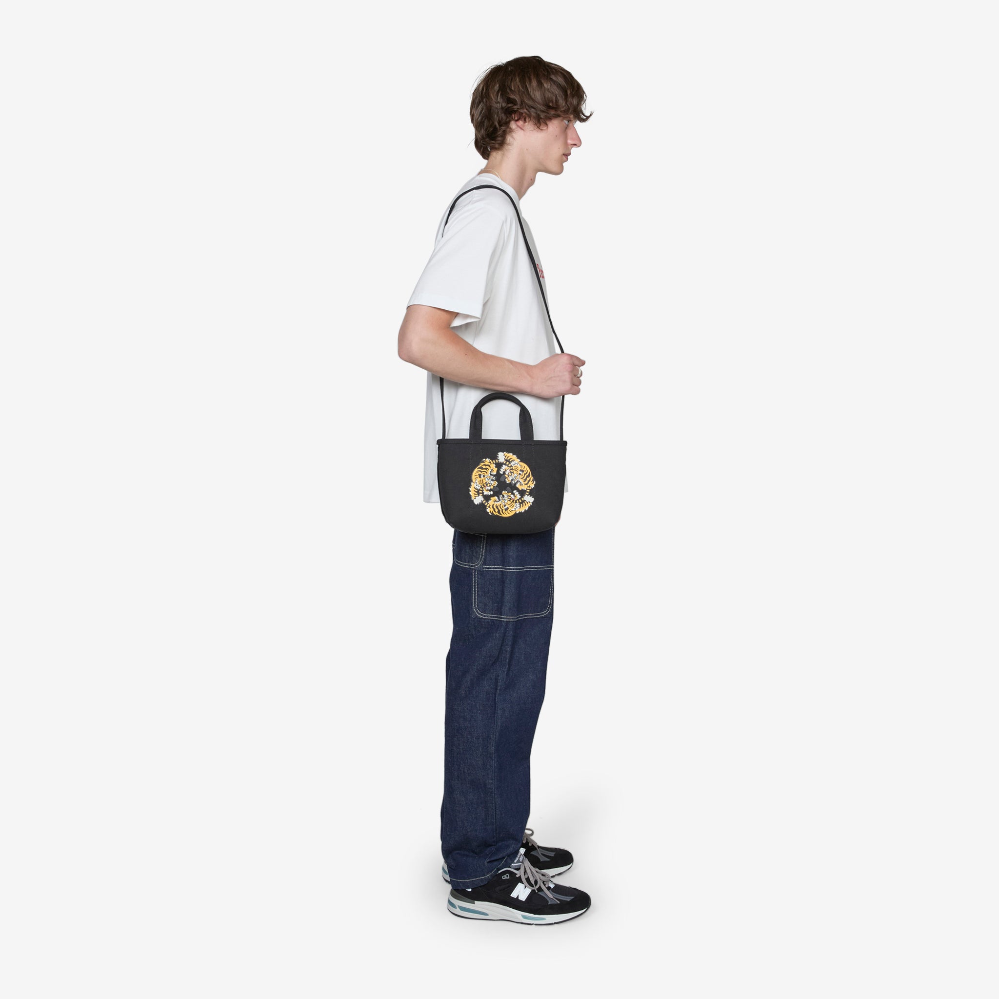 KENZO VERDY MARKET Small Reversible Tote Bag Black | Fashionable Unisex Shoulder Bag for Shopping, Beach & Daily Use