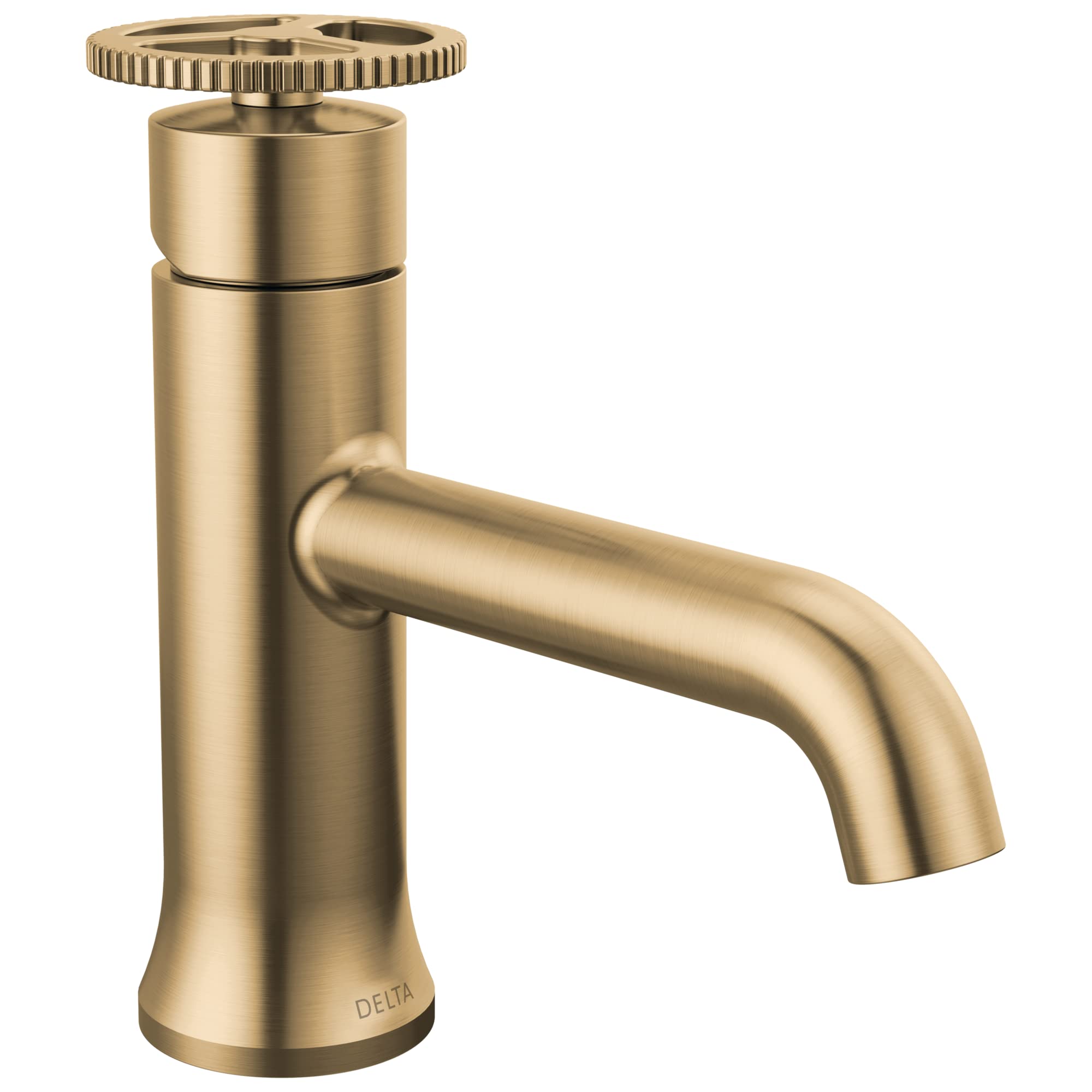 Delta Trinsic Single Hole Bathroom Faucet in Champagne Bronze - WaterSense Certified, Diamond Seal Technology, Single Handle Bathroom Sink Faucet with Drain Assembly - Perfect for Modern Bathroom Vanities and Powder Rooms