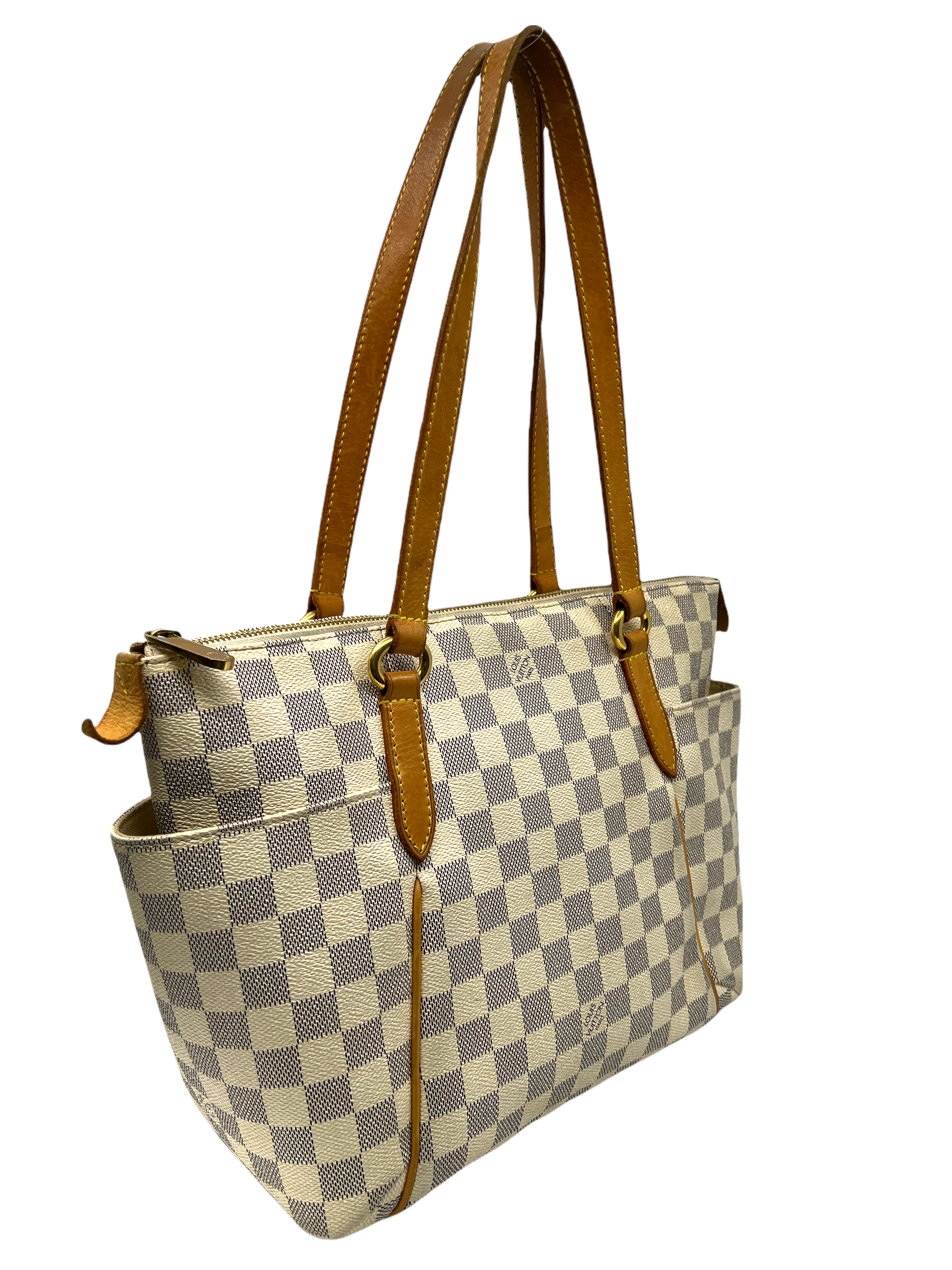 Authentic Louis Vuitton Damier Azur Canvas Totally PM Handbag - Stylish Women's Shoulder Bag for Work, Travel & Everyday Use