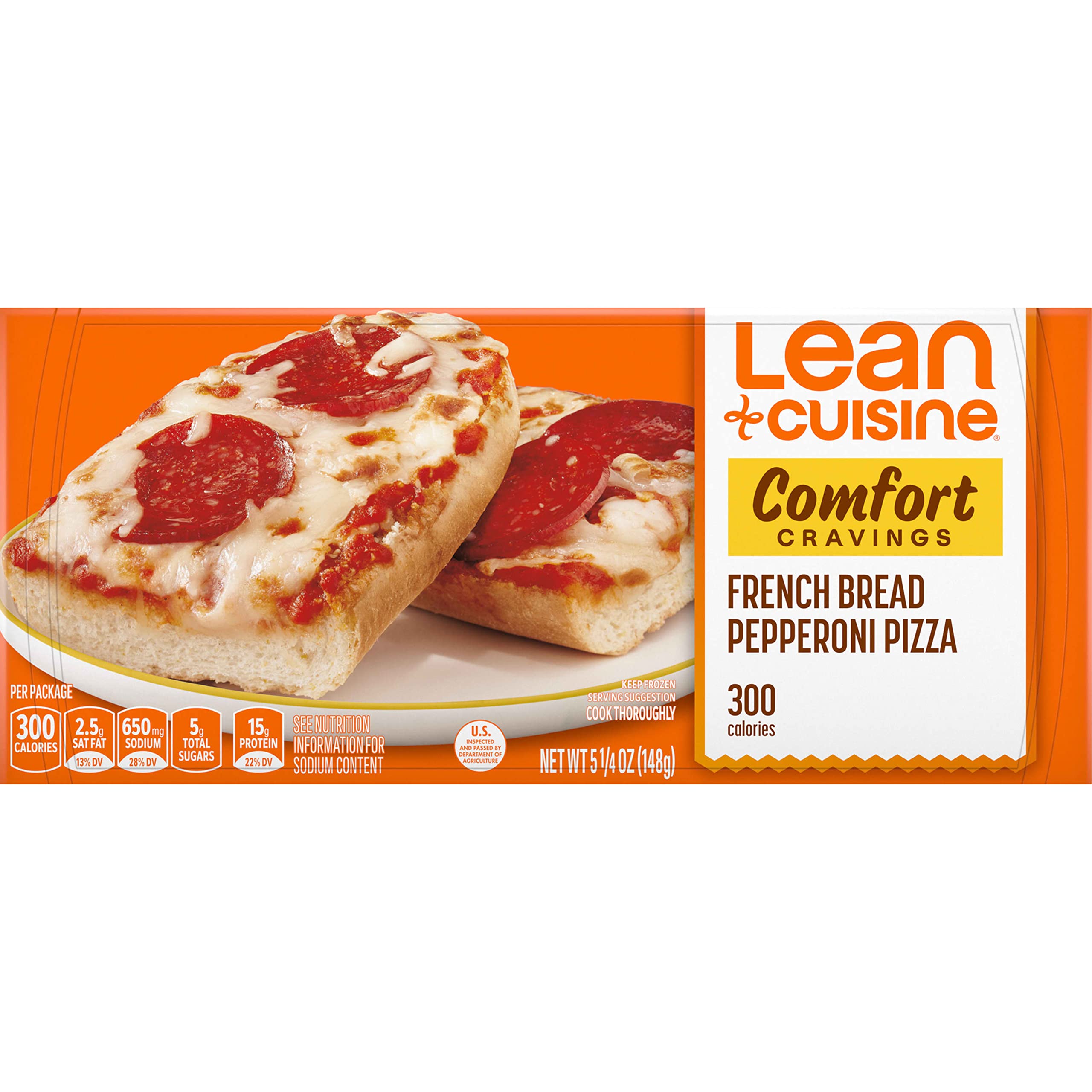 Lean Cuisine French Bread Pepperoni Pizza 5.25 oz (12 Pack) - Frozen Microwaveable Meal for Quick Lunches, Office Snacks & Busy Weeknights