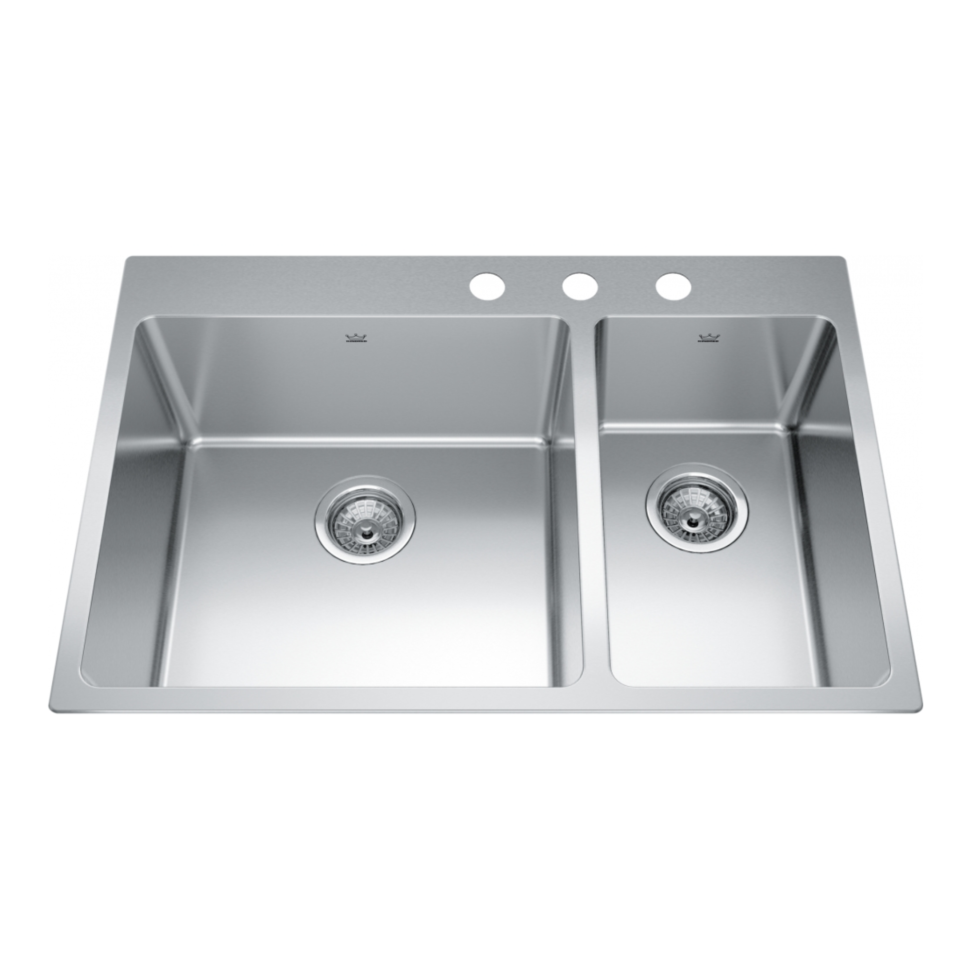 Kindred 31 Brookmore 4-Hole 1.5 Bowl Drop-In Kitchen Sink - BCL2131R Stainless Steel for Modern Kitchens | Perfect for Food Prep, Dishwashing & Entertaining