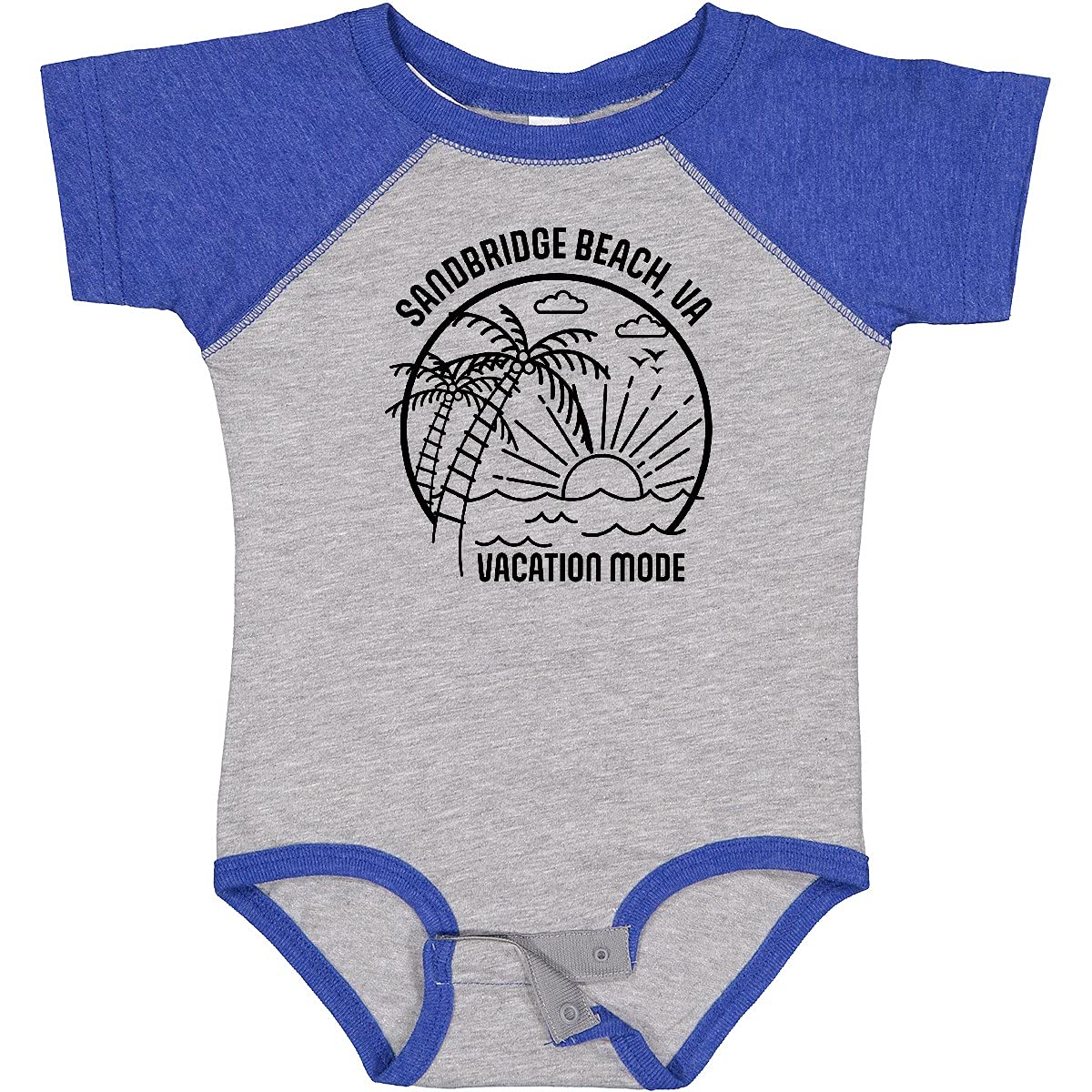 Inktastic Summer Vacation Mode Sandbridge Beach Virginia Baby Bodysuit - Cute Infant Onesie for Beach Trips & Family Vacations