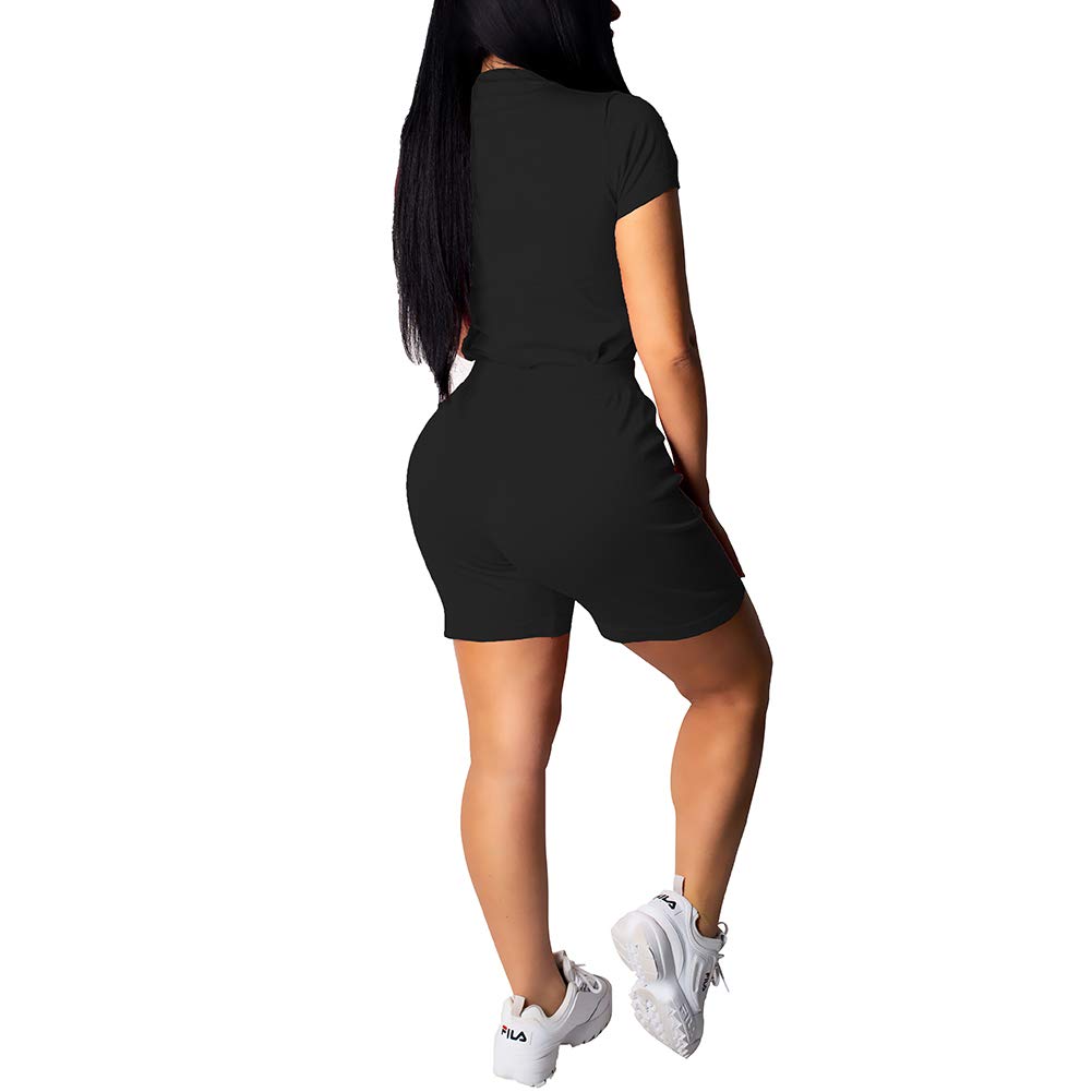 Women's 2 Piece Outfits - Fashion Casual Lip Print Round Neck Long Sleeve Tracksuit Jumpsuit Set for Workout, Lounge & Streetwear