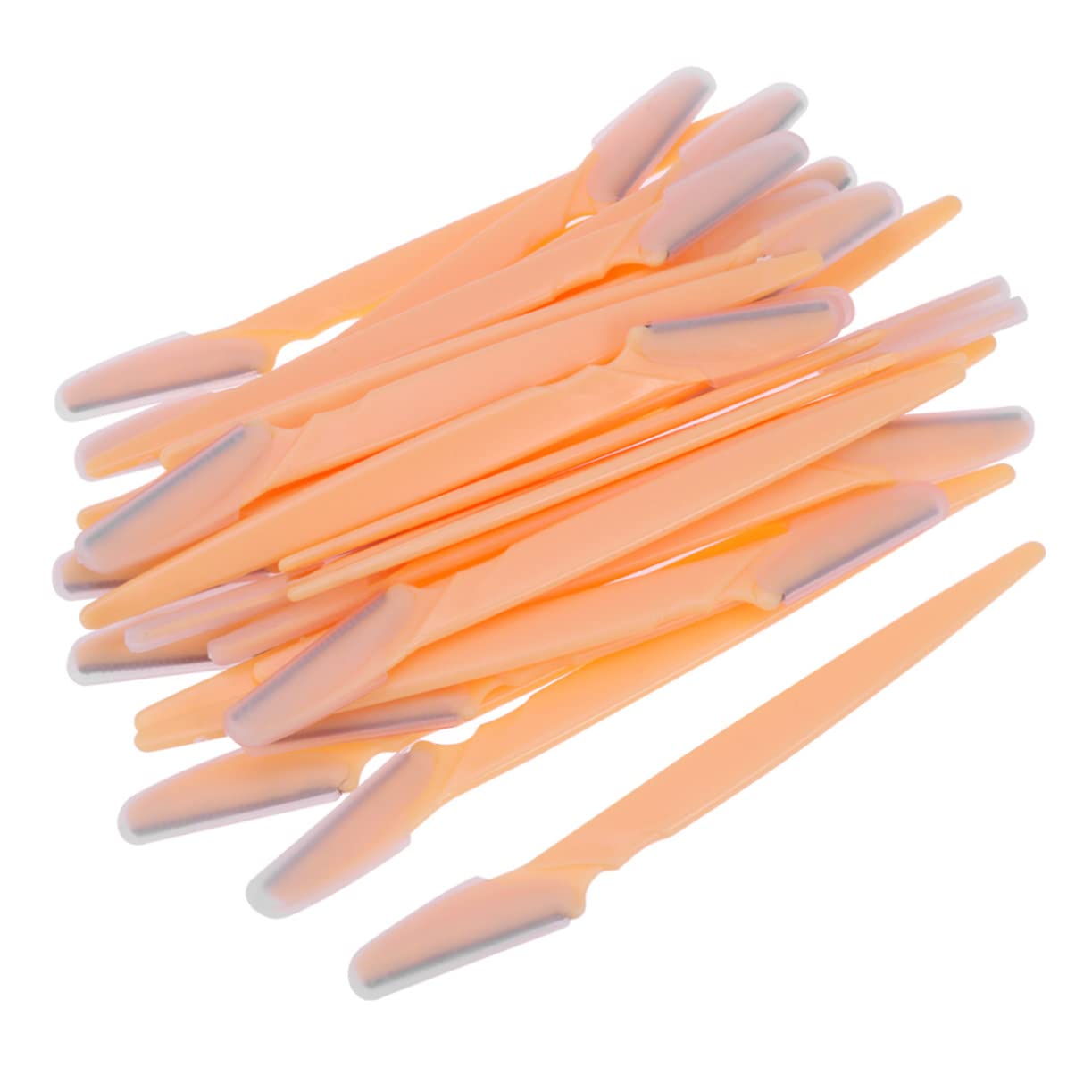 Premium Stainless Steel Eyebrow Razors - 30pcs Set for Women | Durable, Sharp & Safe Facial Hair Trimmer | Perfect for Travel, Makeup Bag & Handbag Organization | Yellow Color Beauty Tool for Eyebrow Shaping & Grooming
