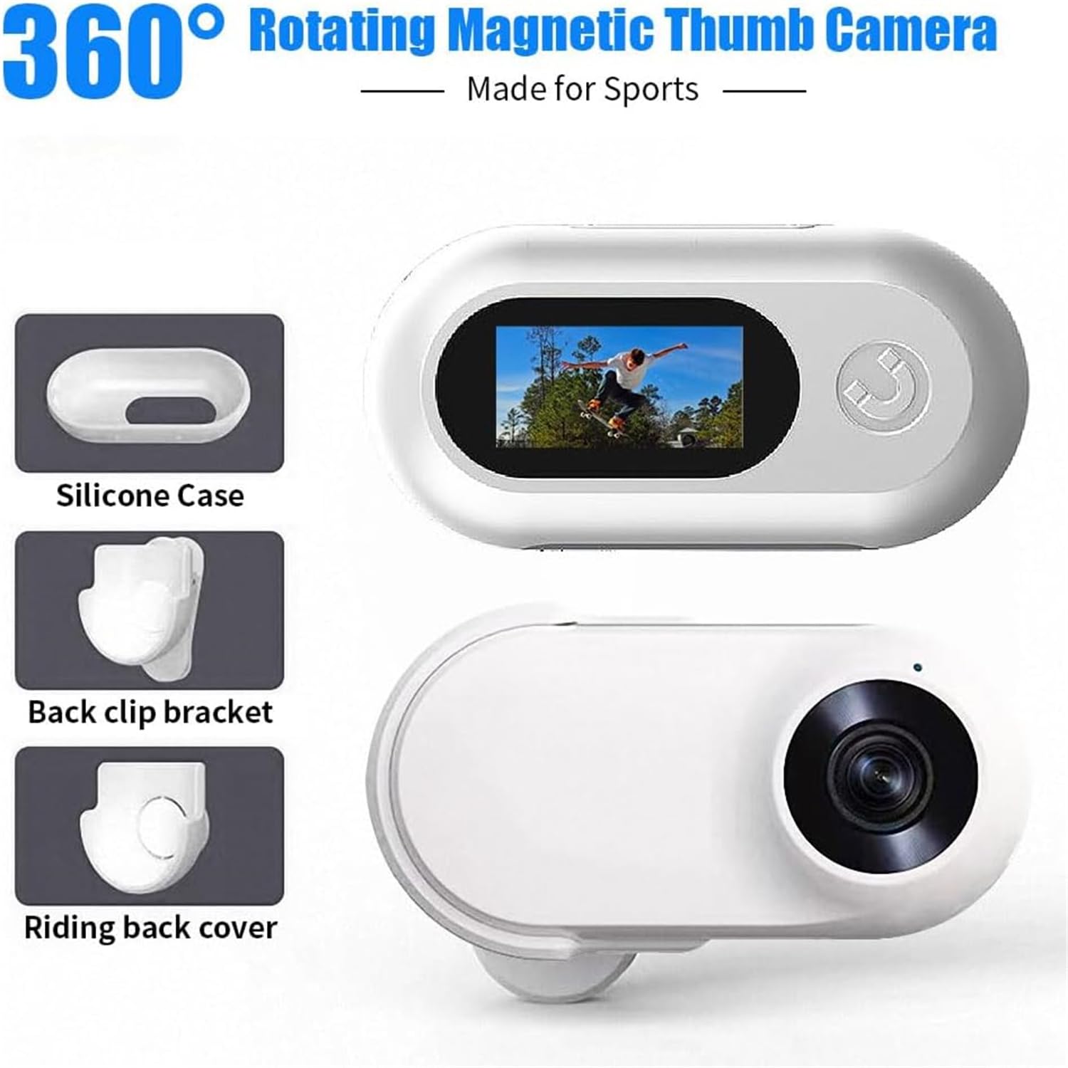 Ashopfun HD 1080P Thumb Action Camera - Waterproof Mini Sports Camera for Cycling & Outdoor Adventures