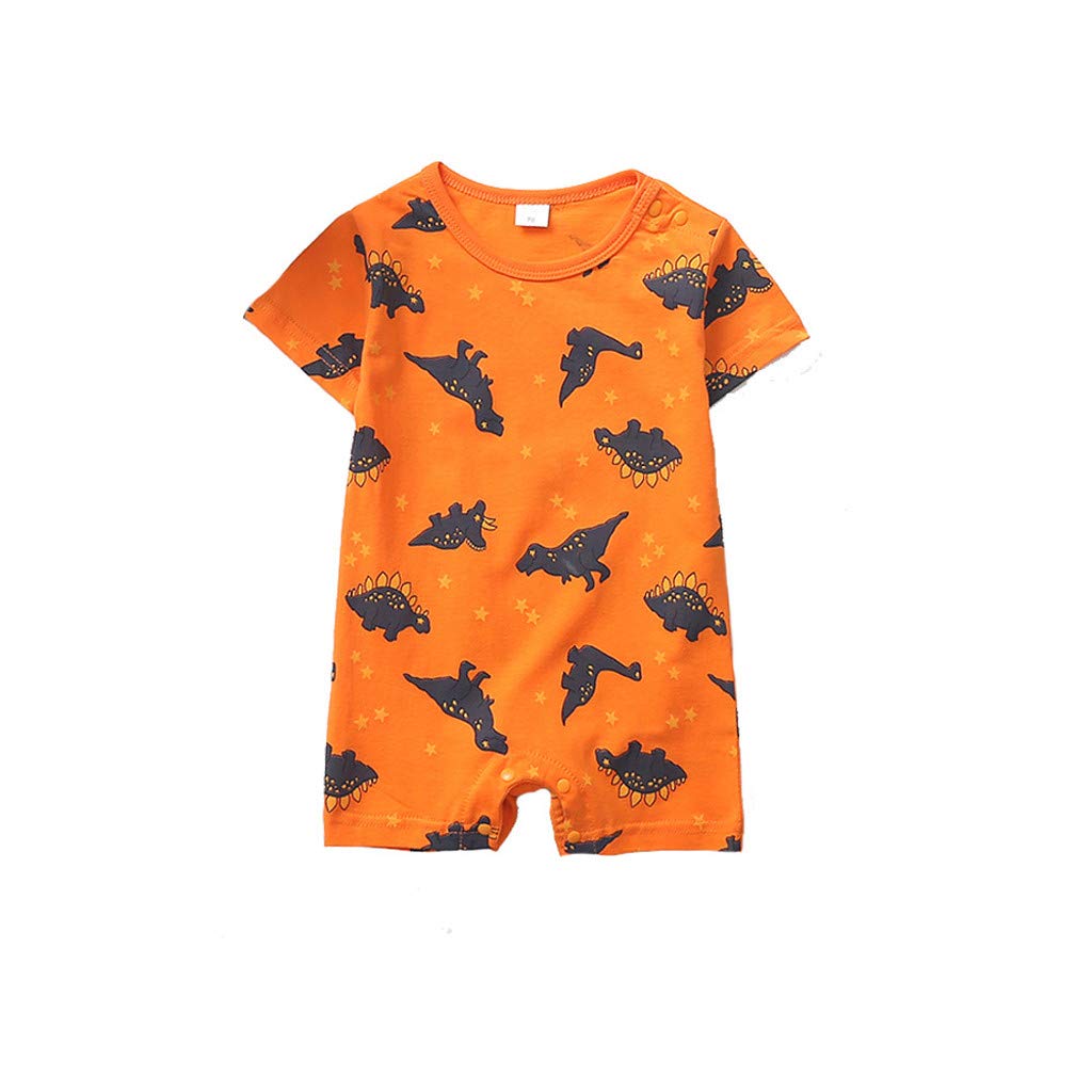 Dinosaur Cartoon Baby Romper Jumpsuit for Boys & Girls - Soft Cotton Infant Outfits for Playtime, Photoshoots & Daily Wear