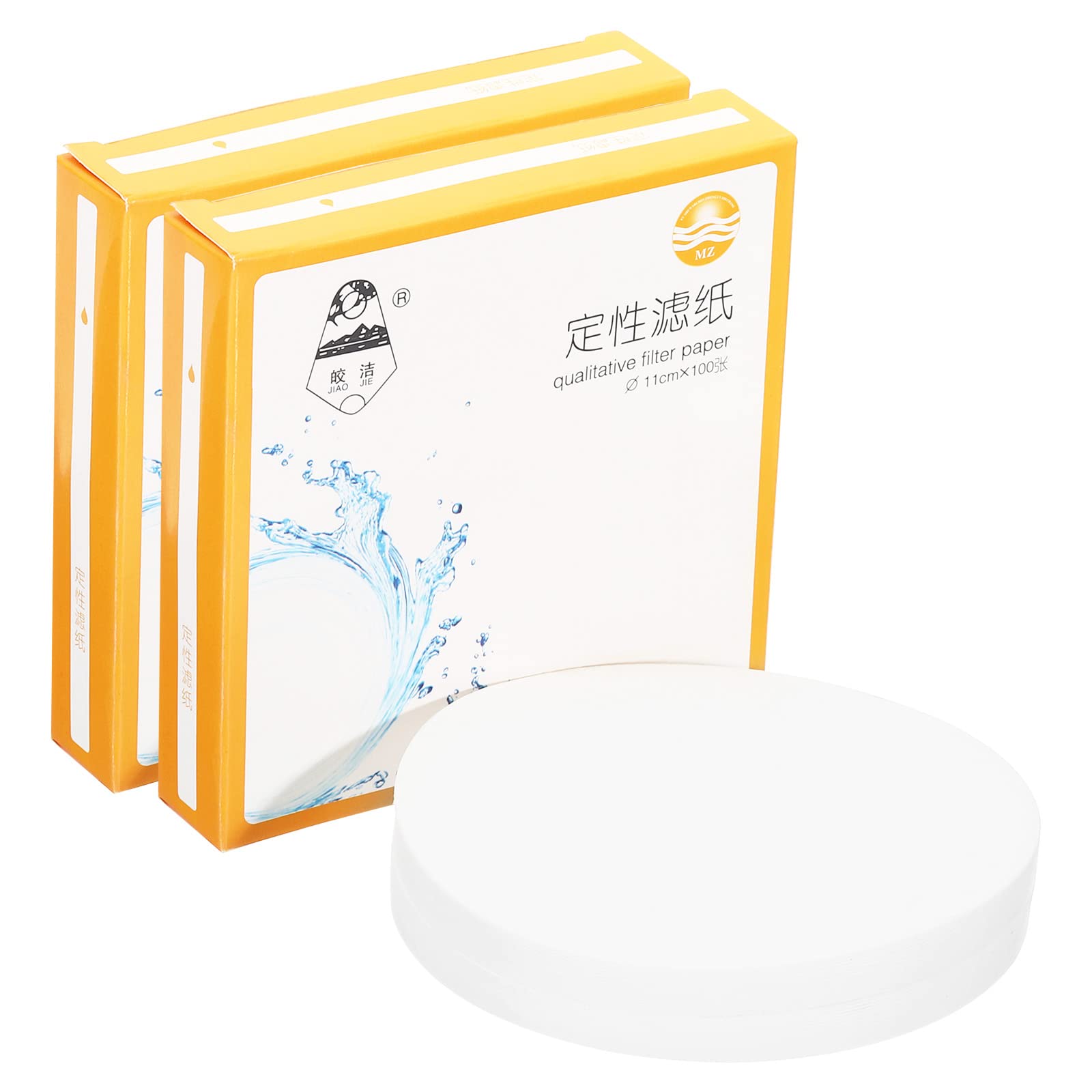 PATIKIL 200Pcs 11cm Qualitative Filter Paper Circles - Slow Speed Laboratory Filter Paper for Chemical Analysis, Industrial Oil Testing & Filtration | Perfect for Lab Experiments, Water Testing & Scientific Research